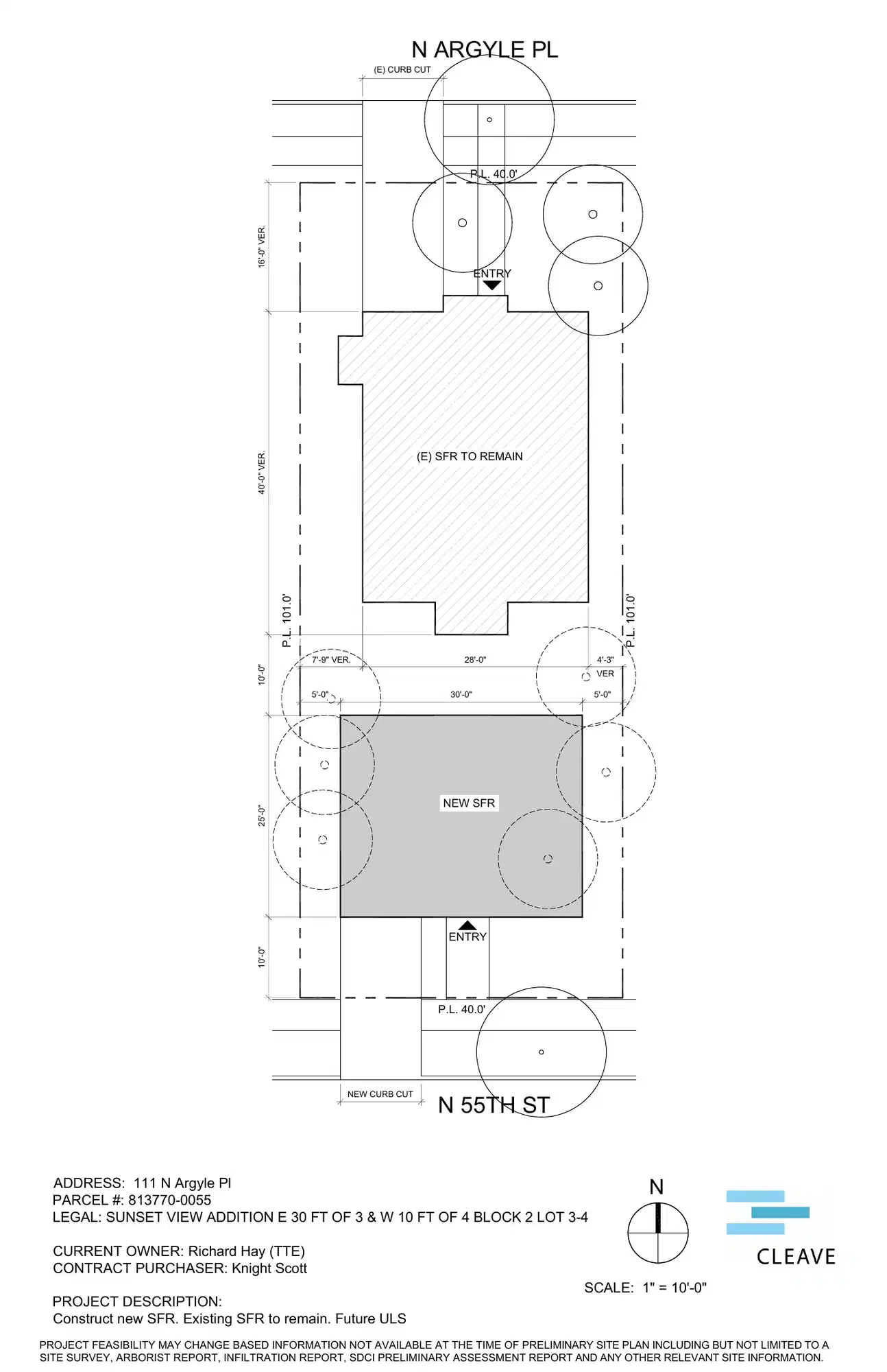 Site plan for 116 N 55th St