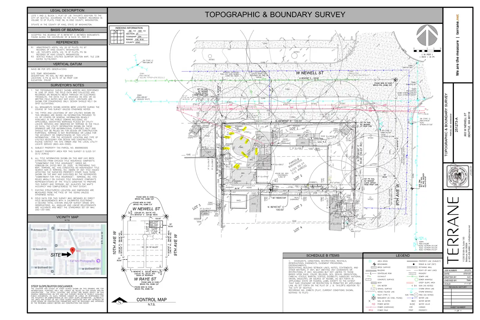 Site plan for 903 W Newell St