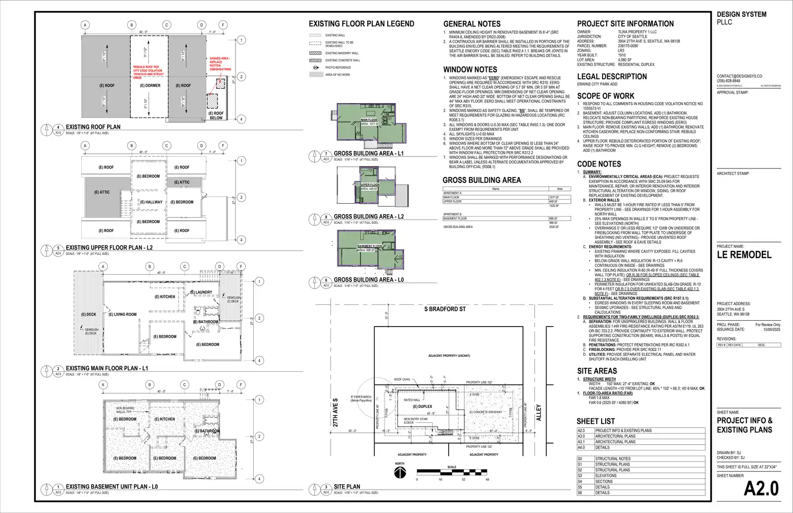 Site plan for 3904 27th Ave S