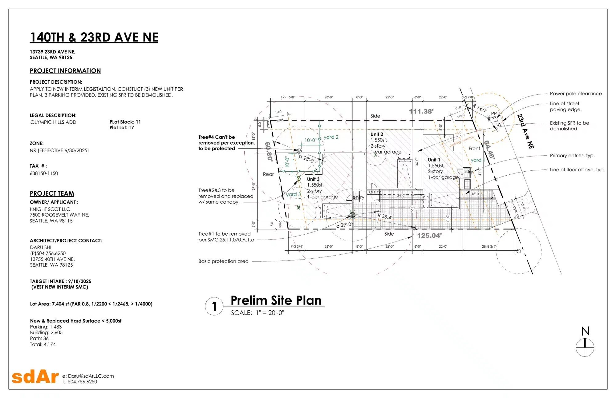 Site plan for 13737 A 23rd Ave NE