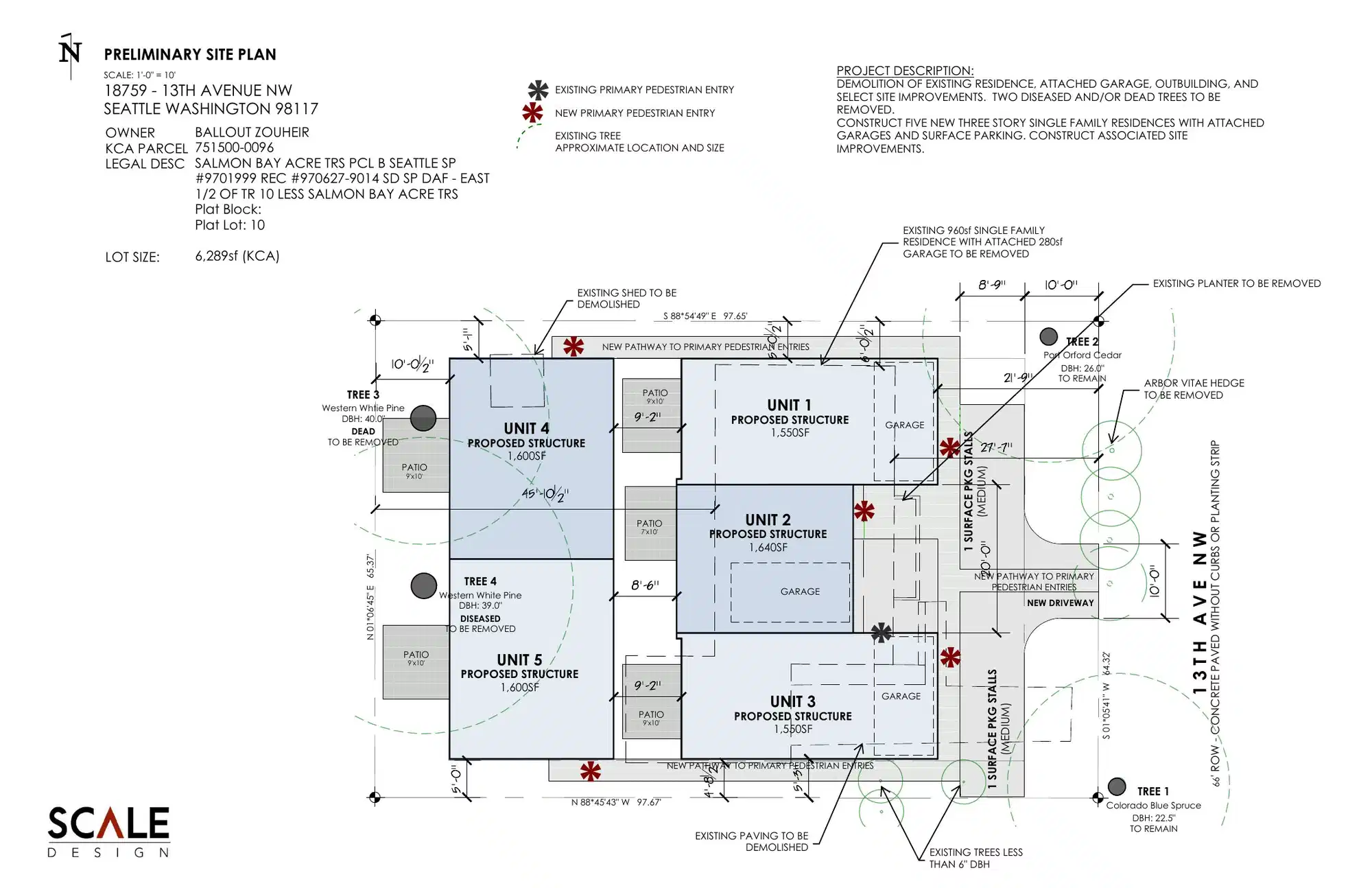 Site plan for 8751 13th Ave NW