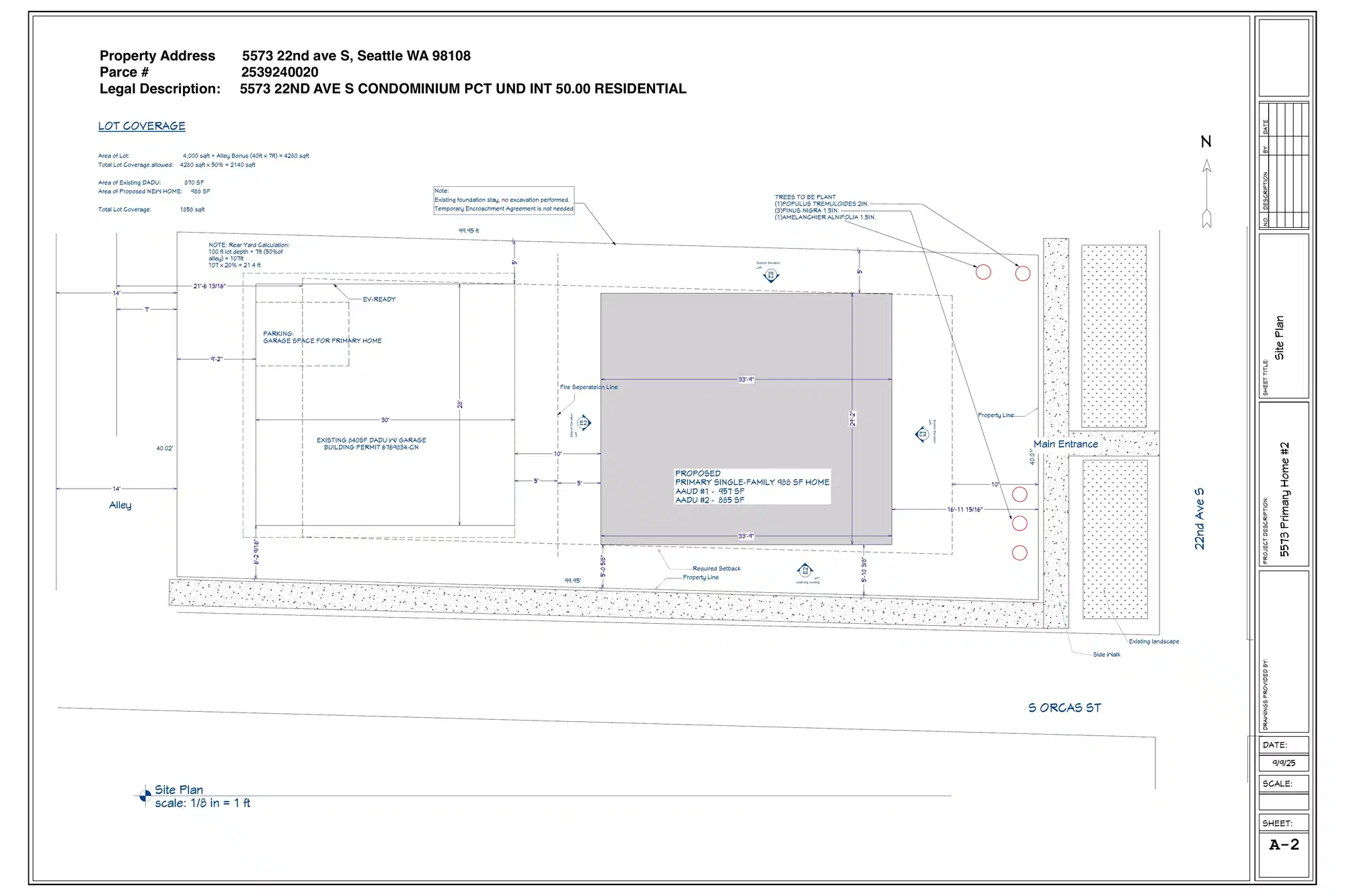 Site plan for 5573 22nd Ave S