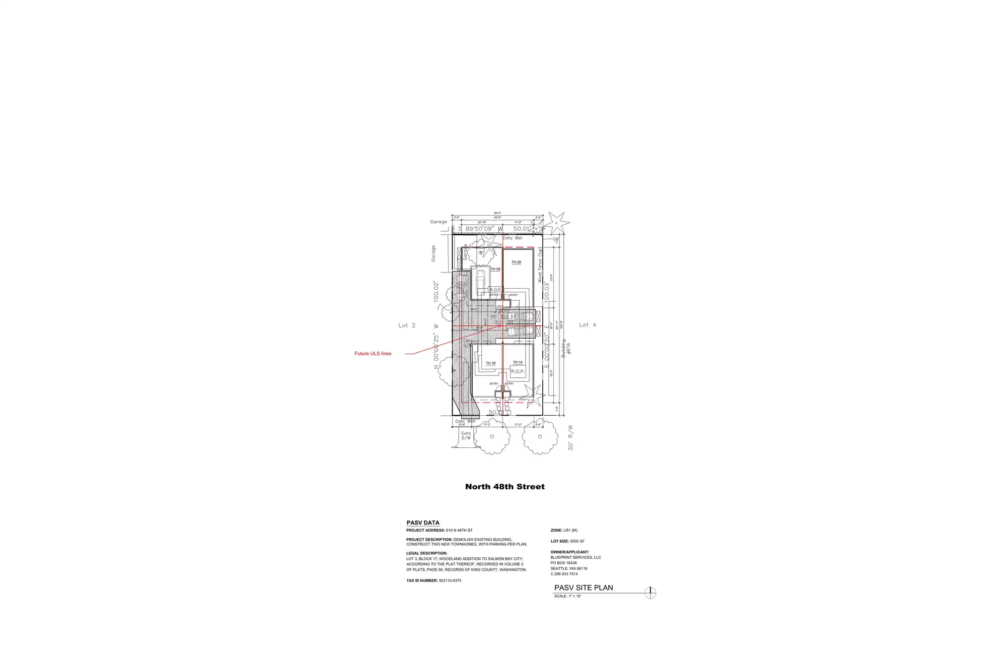 Site plan for 612 N 48th St
