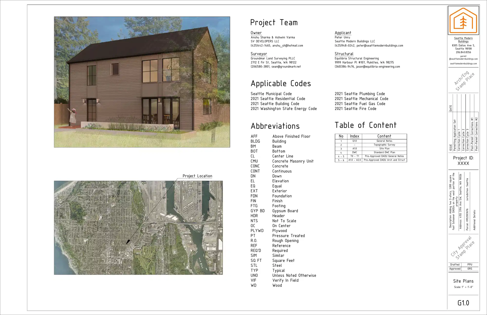 Site plan for 3706 SW Genesee St