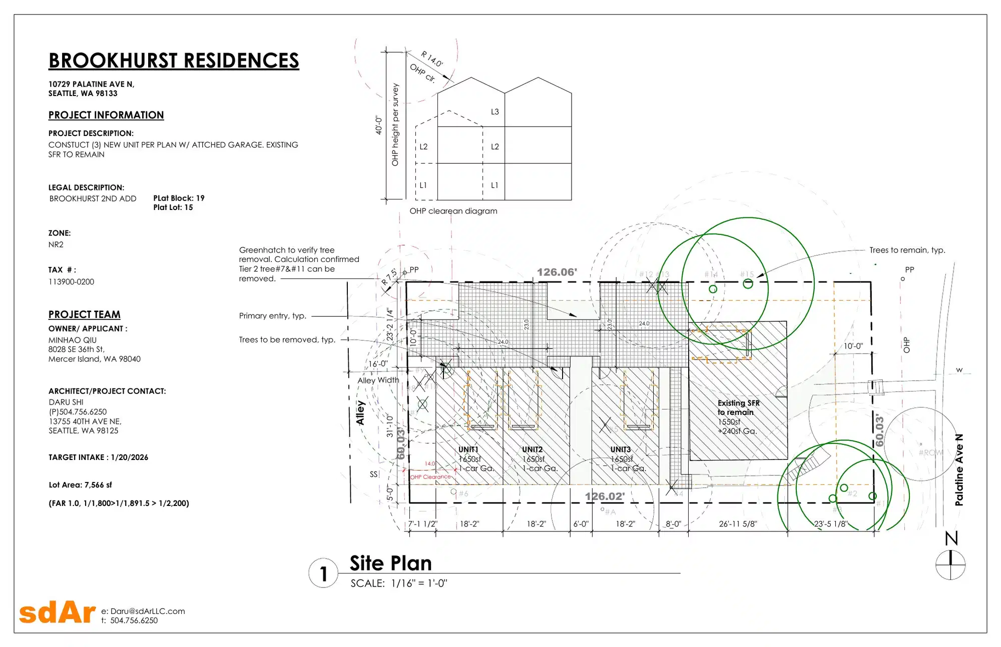 Site plan for 10727 A Palatine Ave N