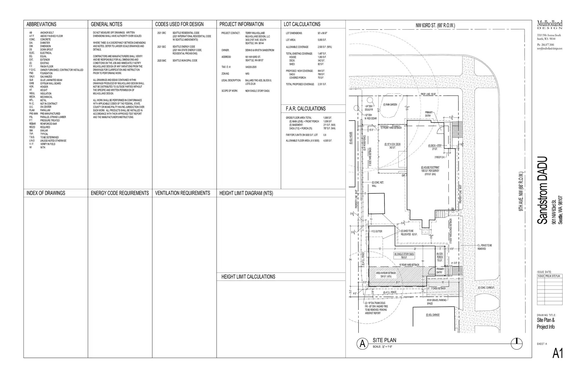 Site plan for 6209 9th Ave NW