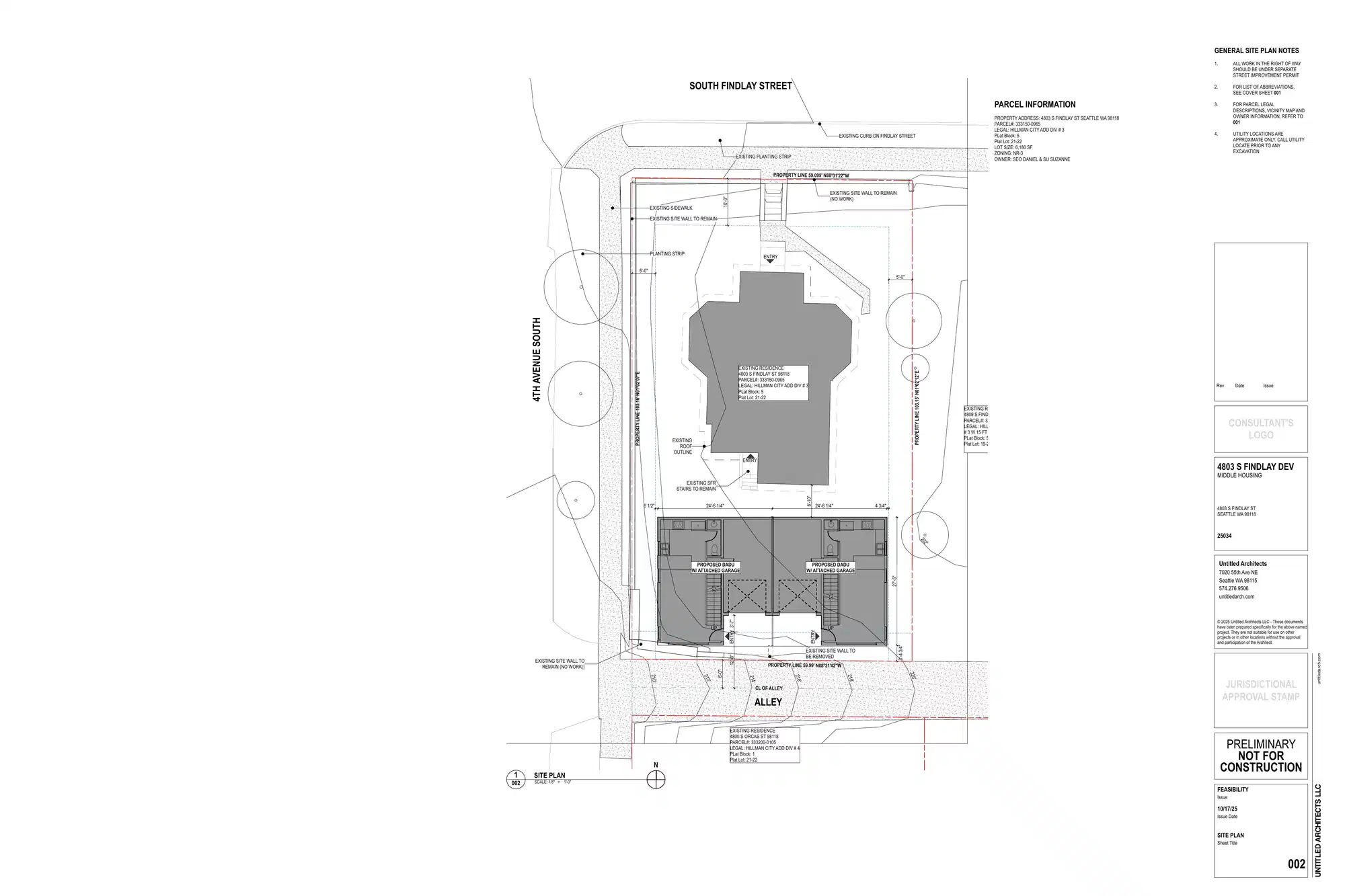 Site plan for 5606 48th Ave S