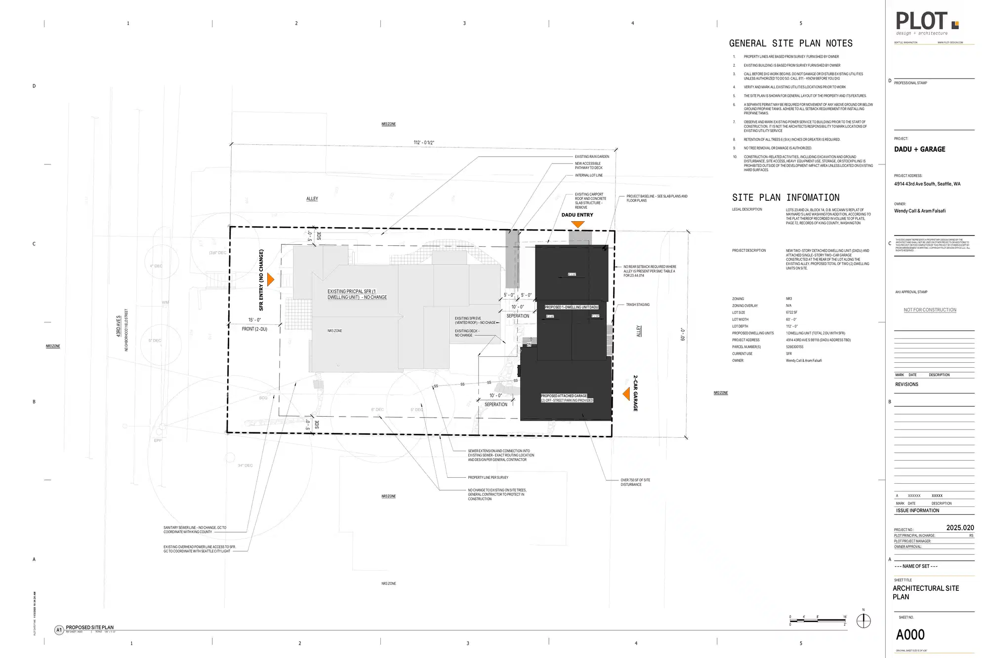Site plan for 4912 43rd Ave S