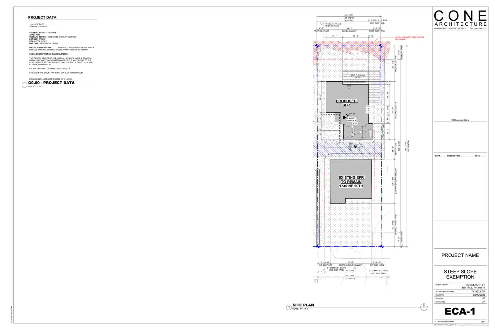 Site plan for 1742 NE 90th St
