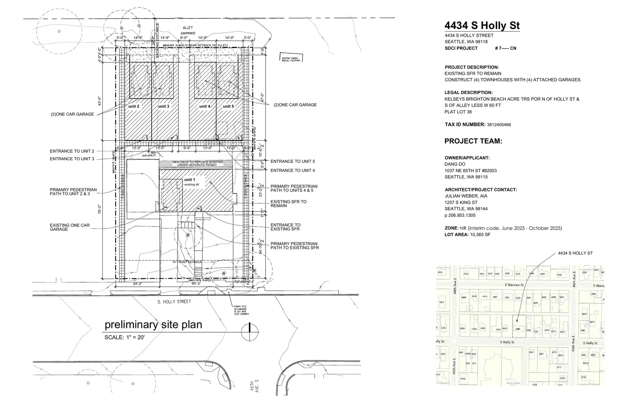 Site plan for 4432 A S Holly St