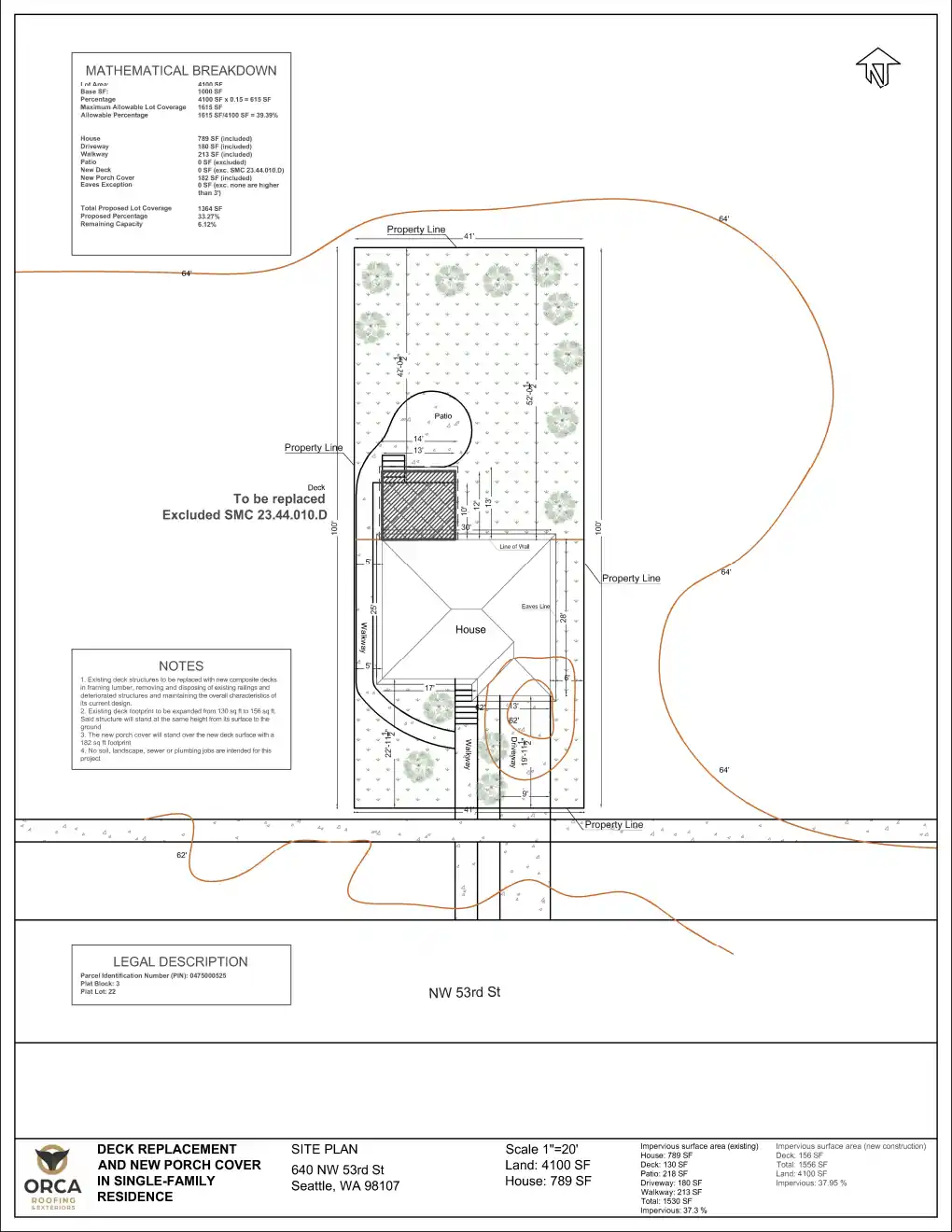 Site plan for 640 NW 53rd St