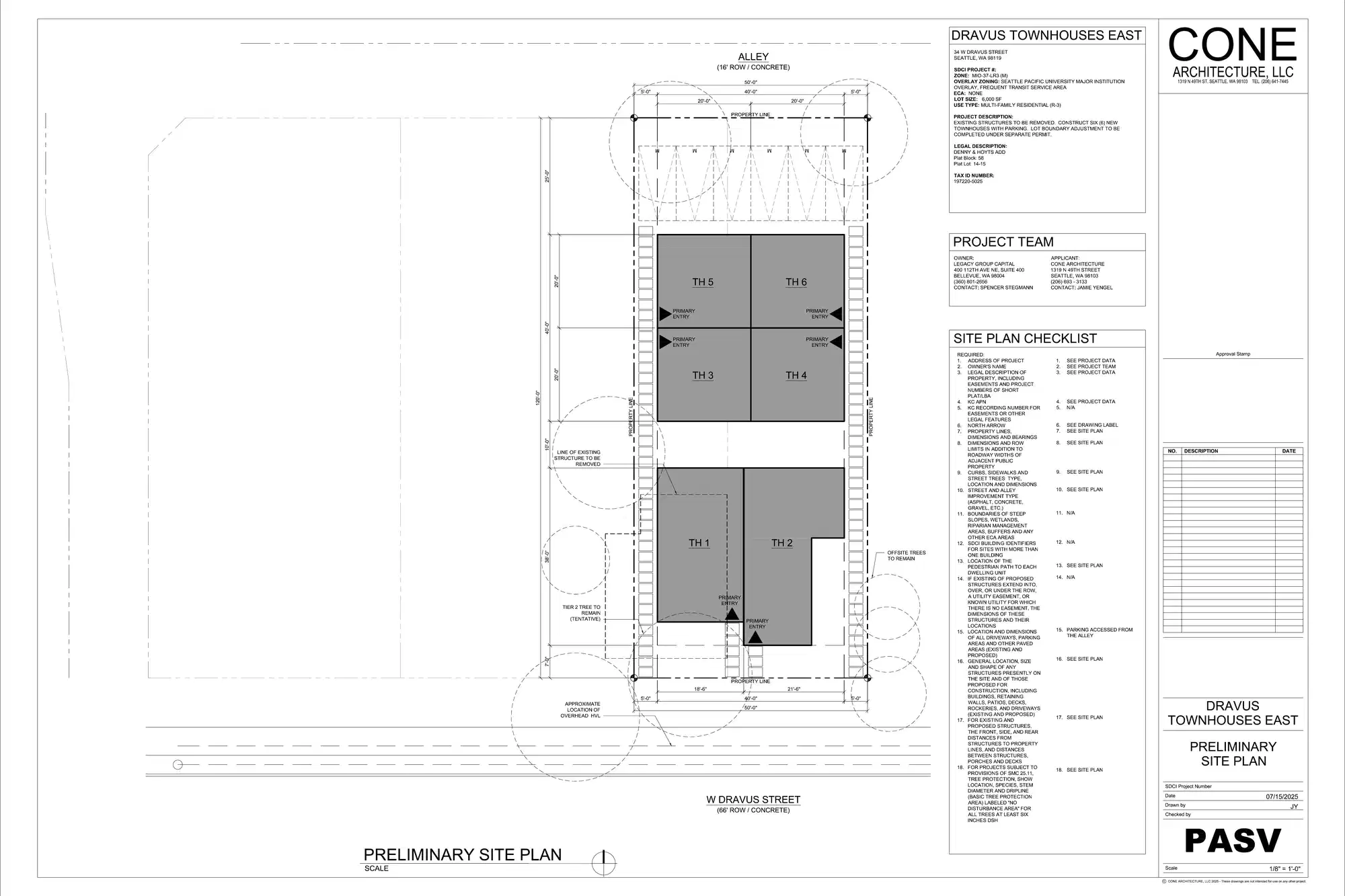 Site plan for 34 A W Dravus St