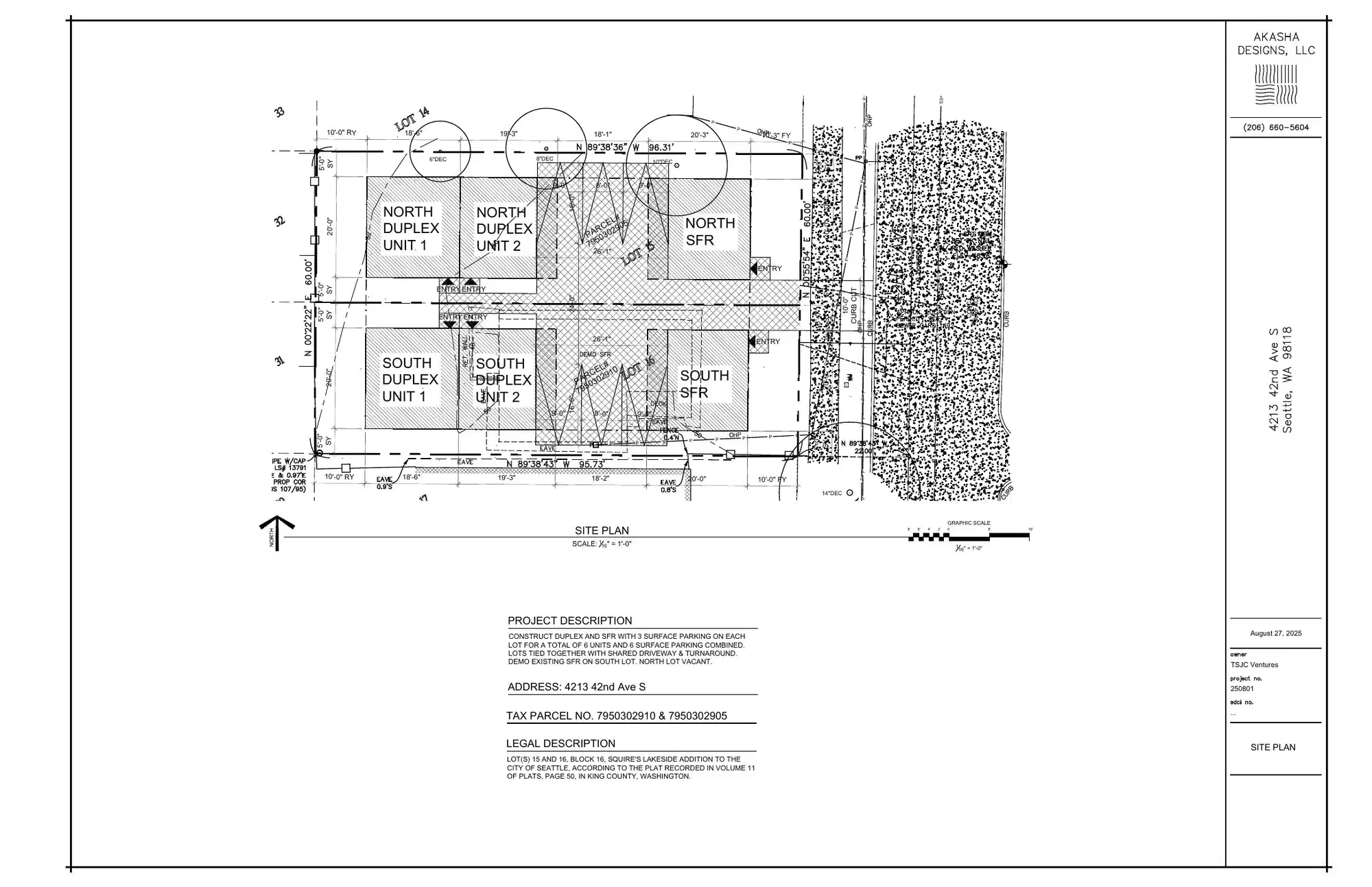 Site plan for 4213 42nd Ave S