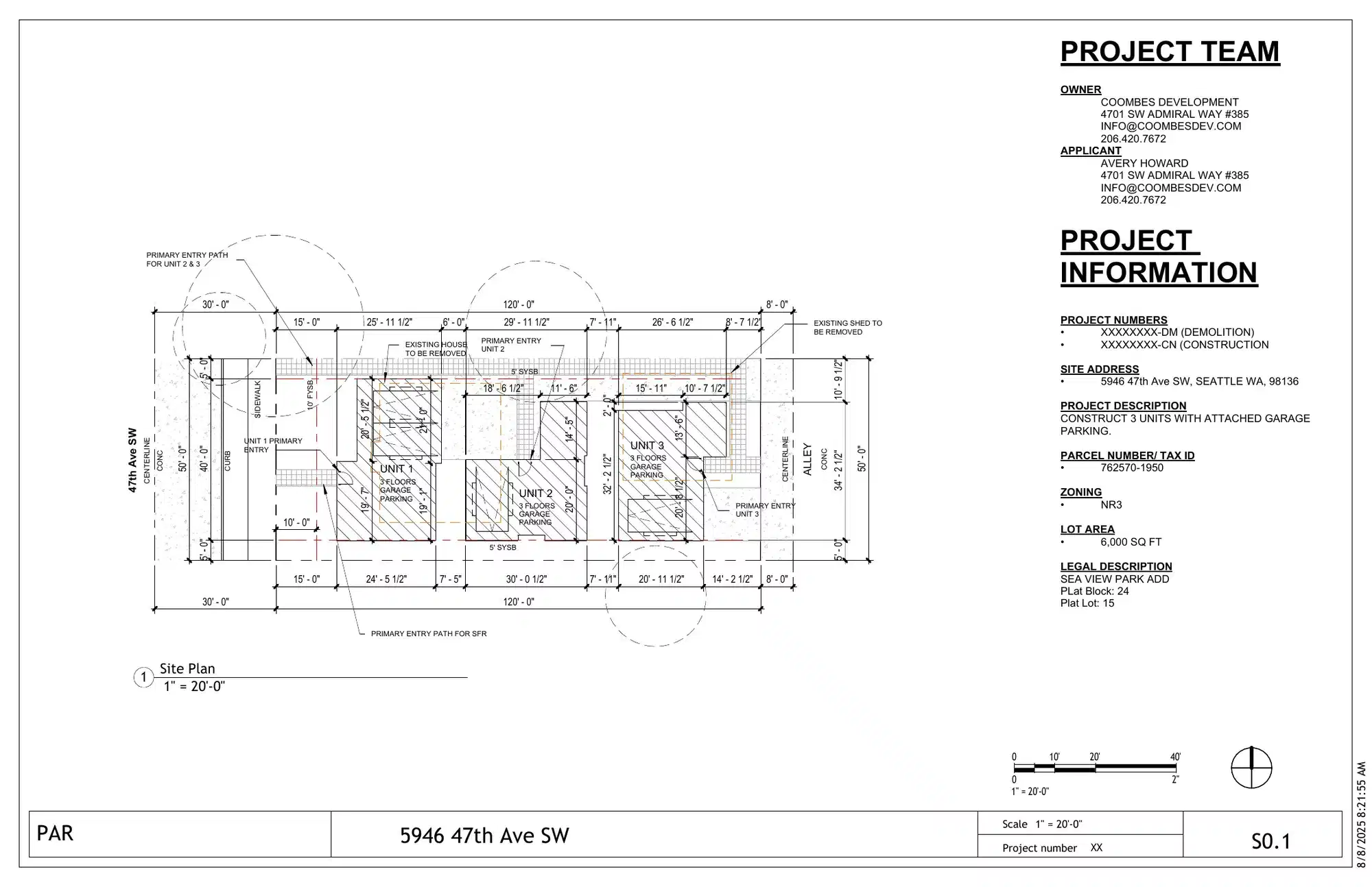Site plan for 5946 C 47th Ave SW