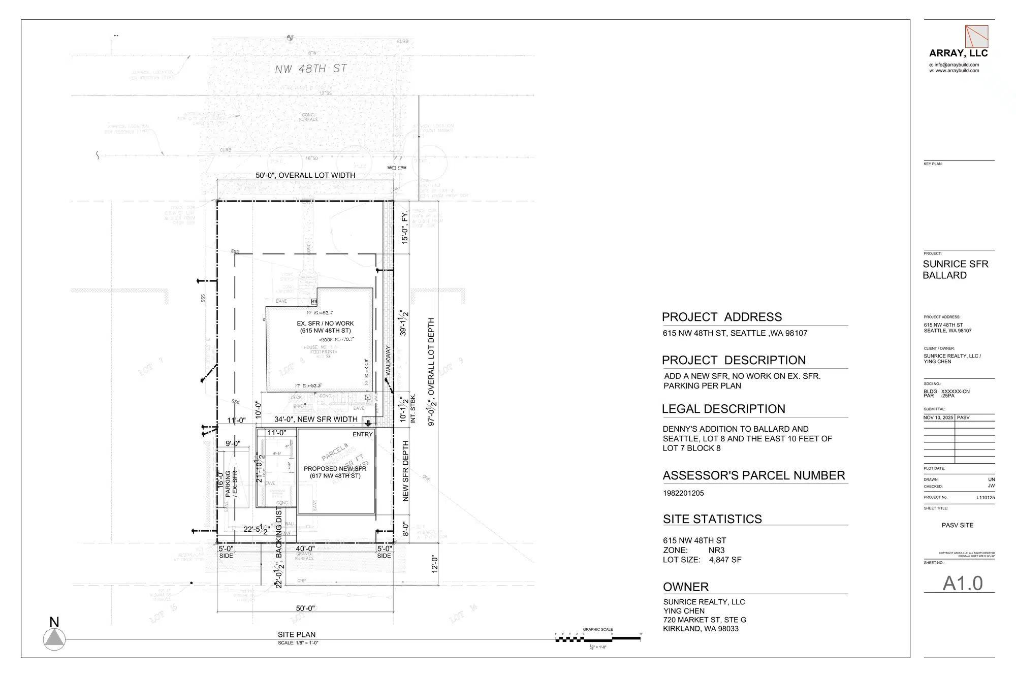 Site plan for 617 NW 48th St