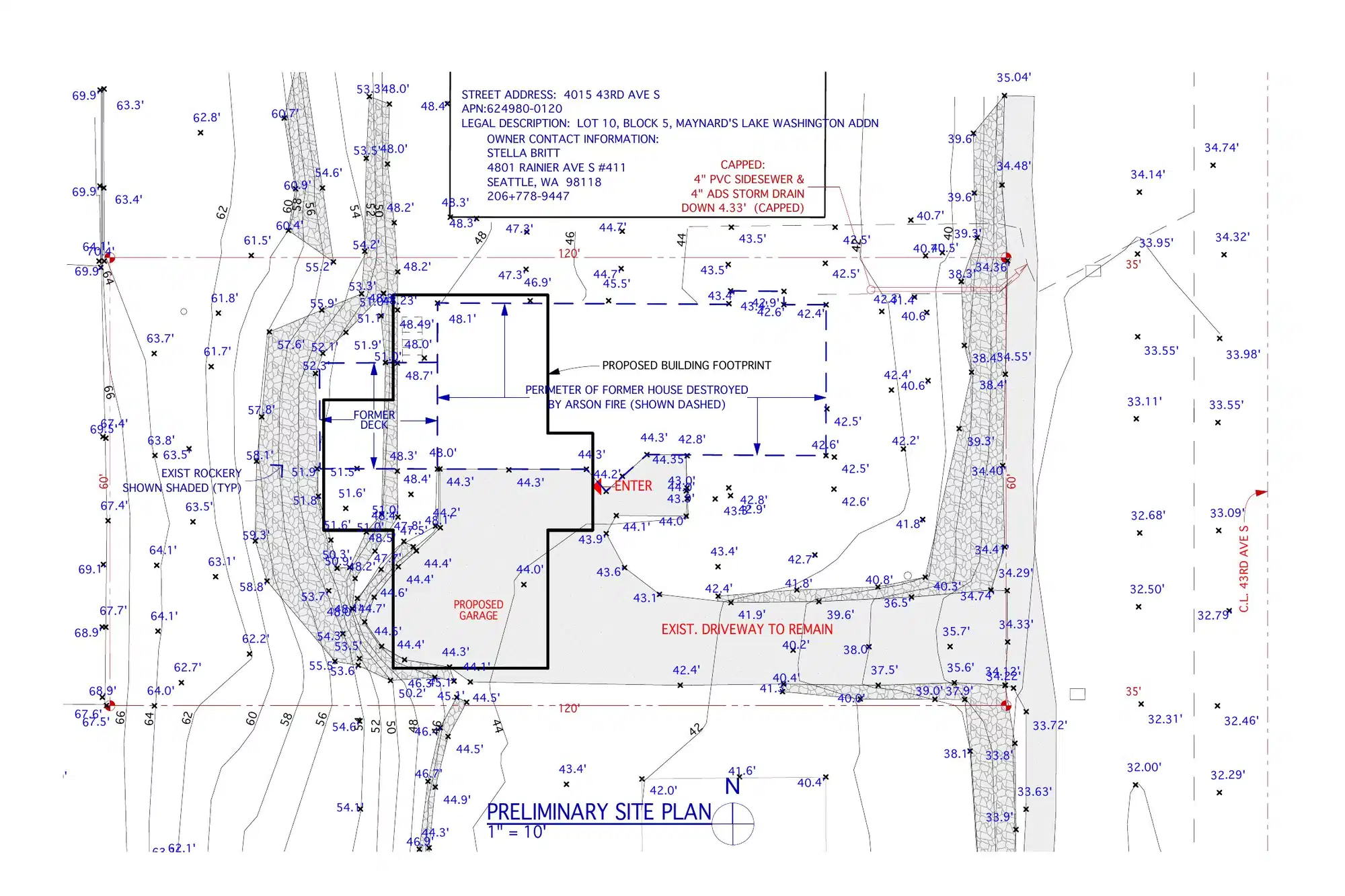 Site plan for 4015 43rd Ave S