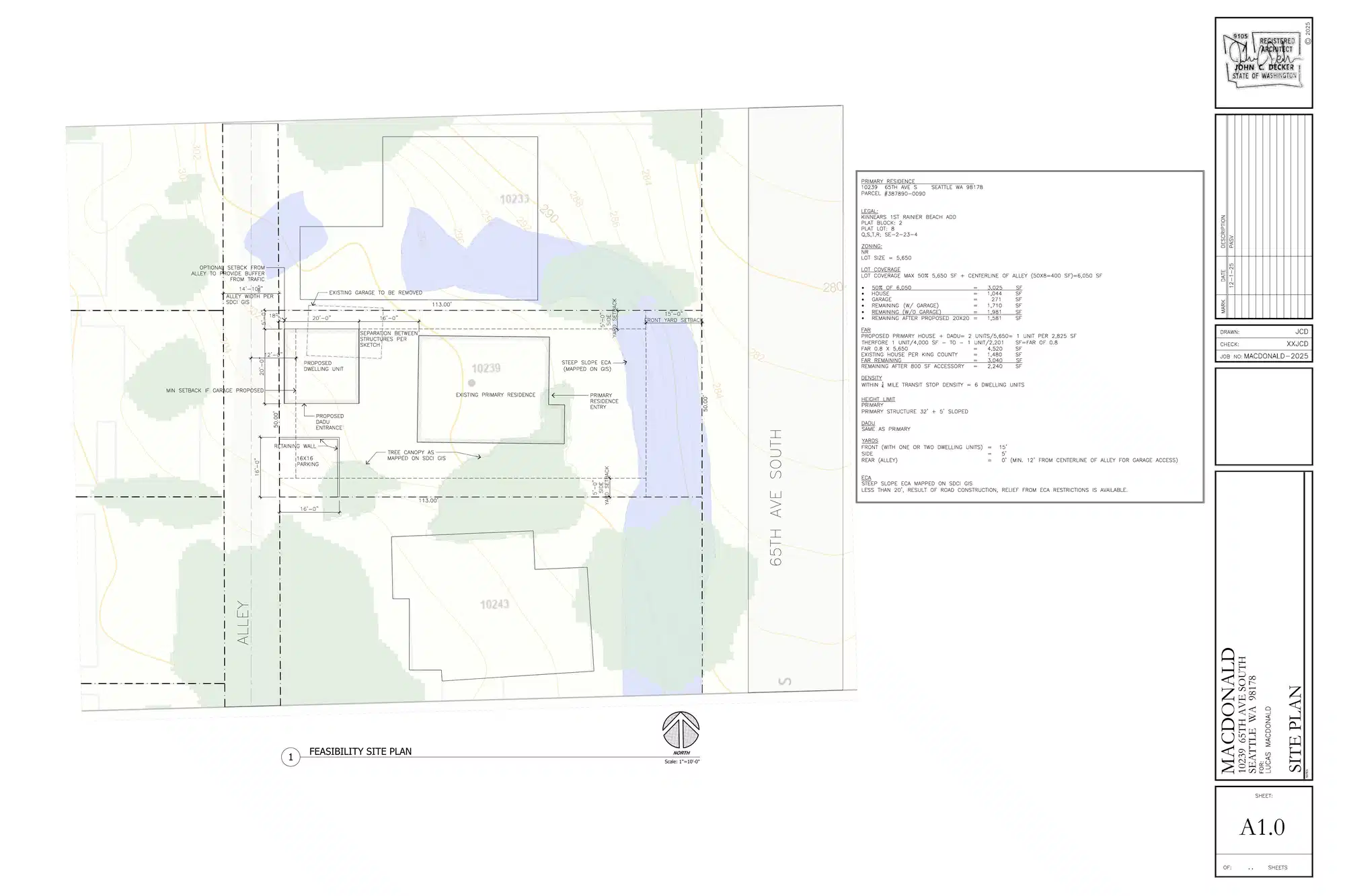Site plan for 10241 65th Ave S