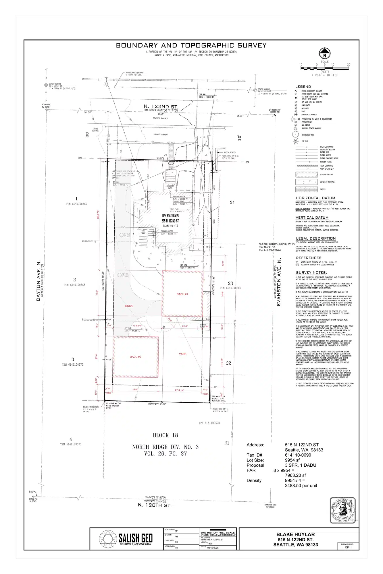 Site plan for 511 N 122nd St