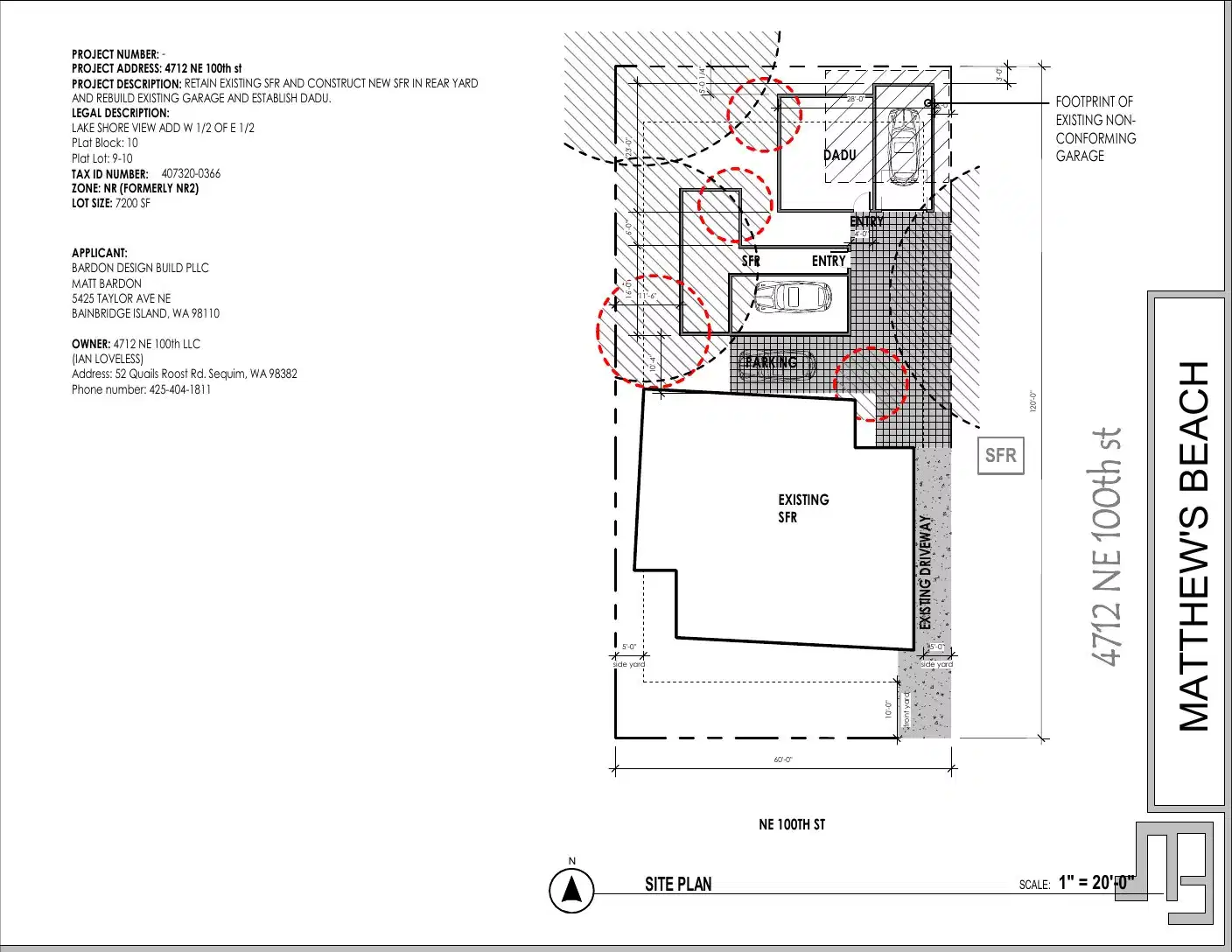 Site plan for 4716 NE 100th St
