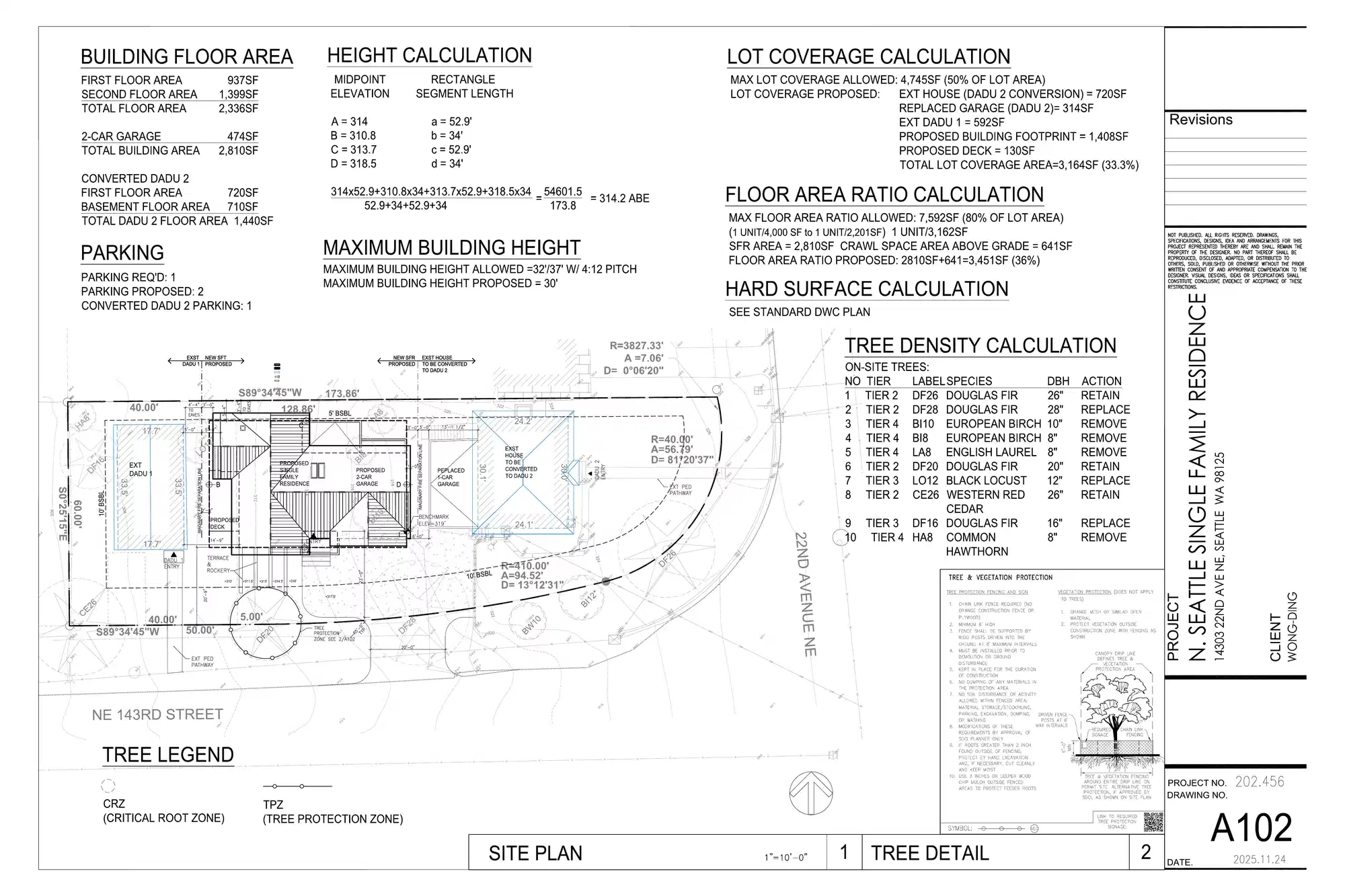 Site plan for 2012 NE 143rd St