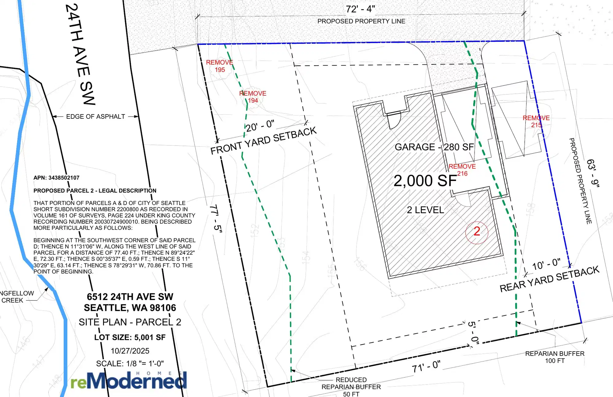 Site plan for 6512 24th Ave SW