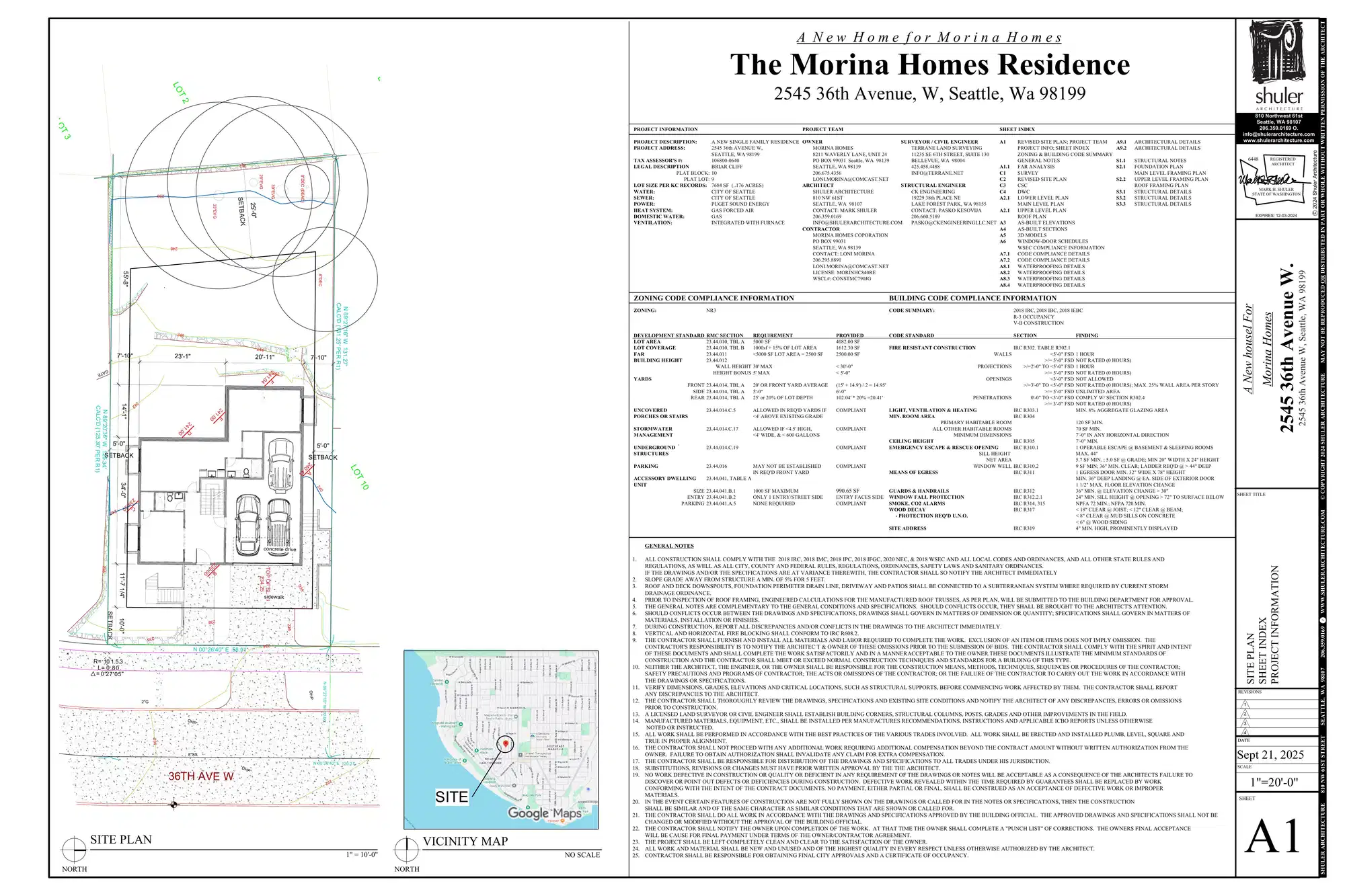 Site plan for 2545 36th Ave W