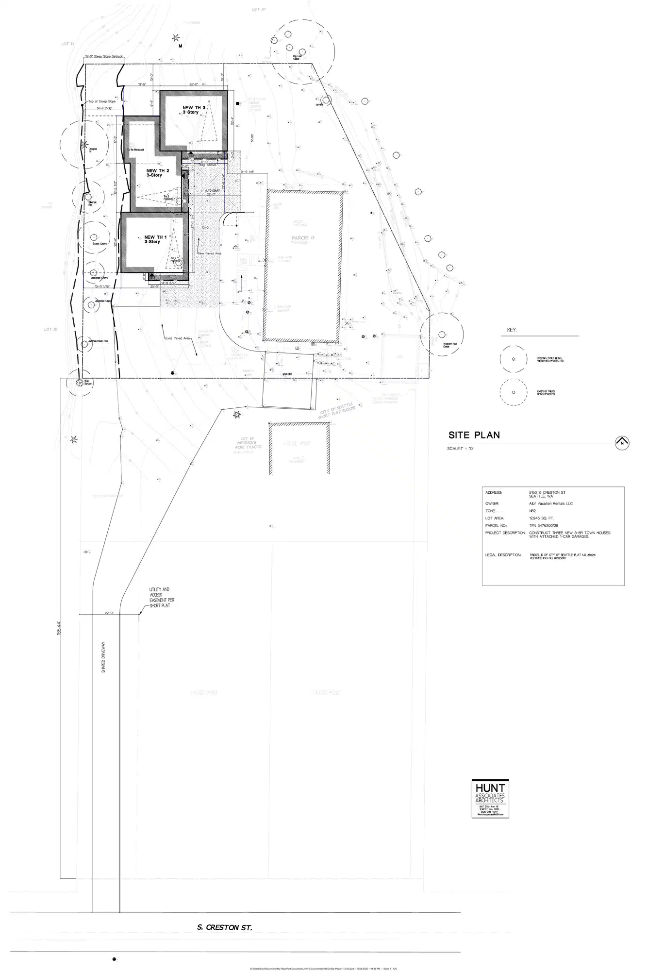 Site plan for 5150 A S Creston St