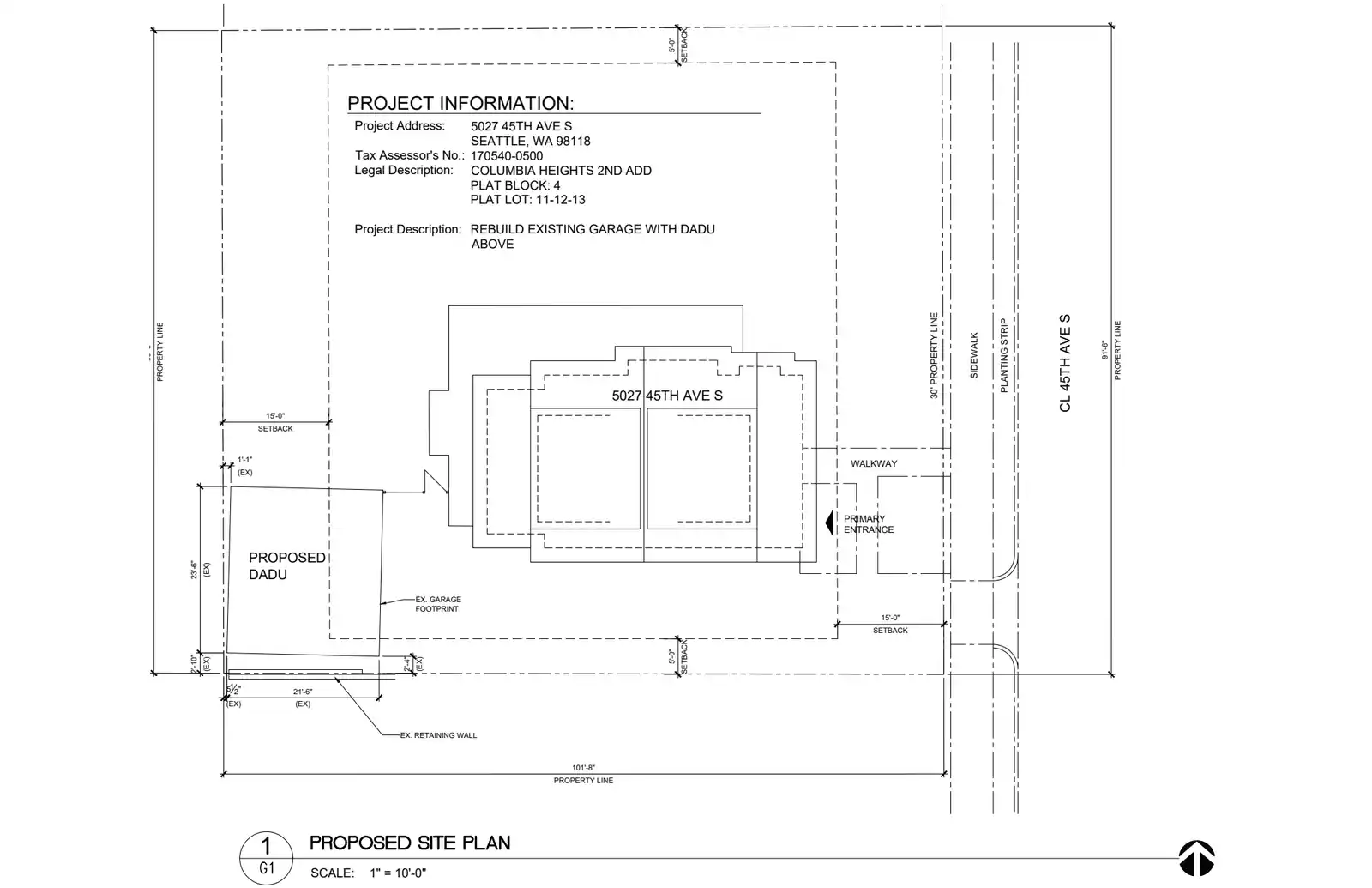 Site plan for 5029 45th Ave S