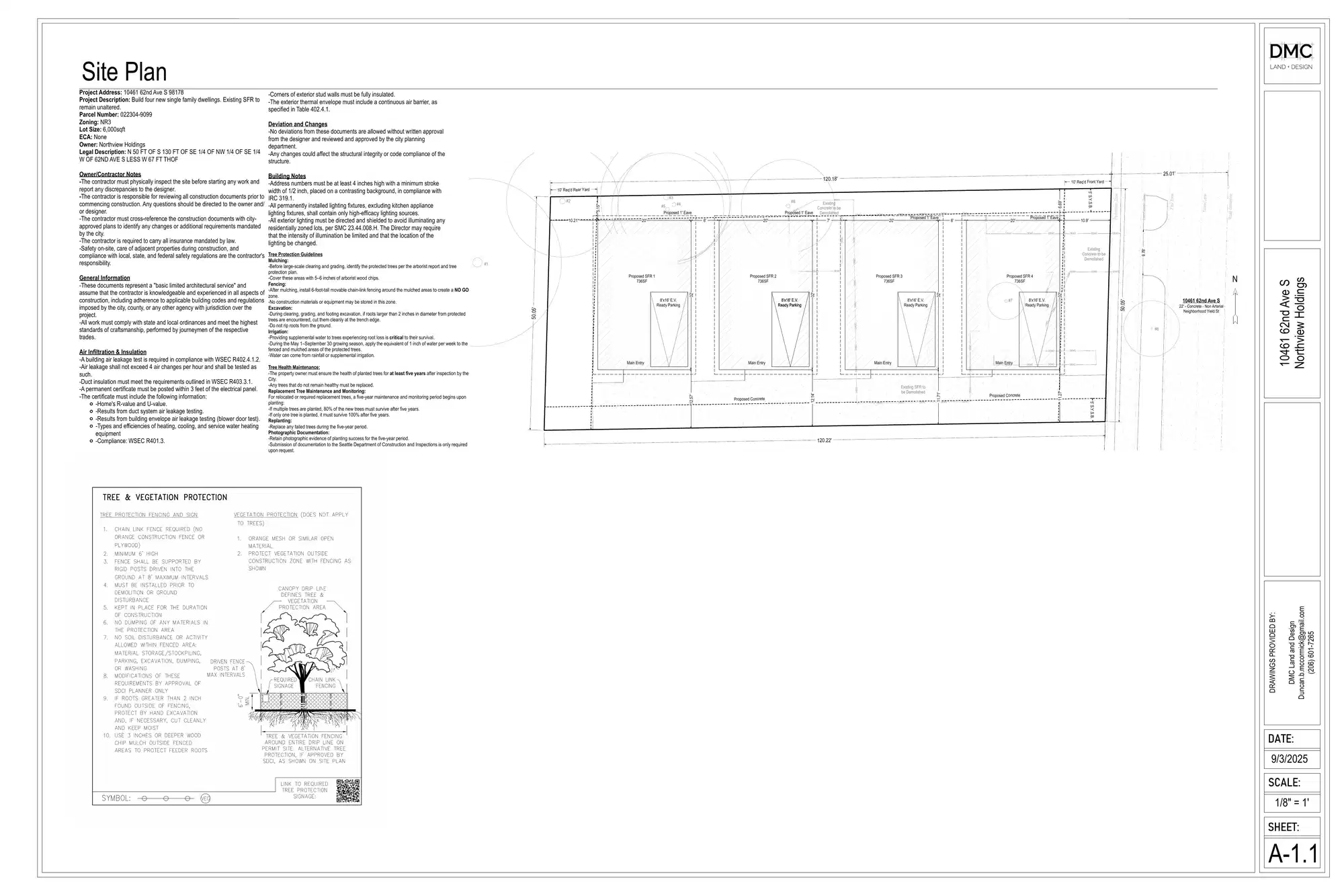 Site plan for 10461 62nd Ave S