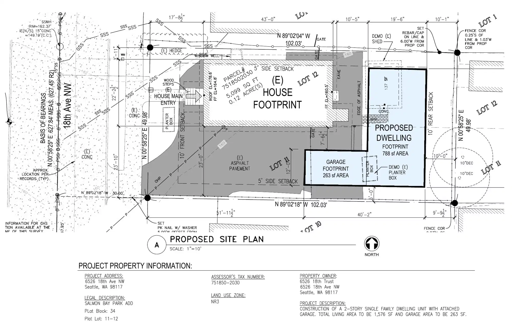 Site plan for 6524 18th Ave NW