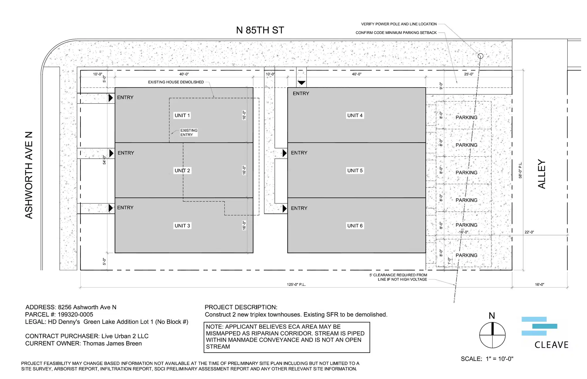 Site plan for 8256 Ashworth Ave N