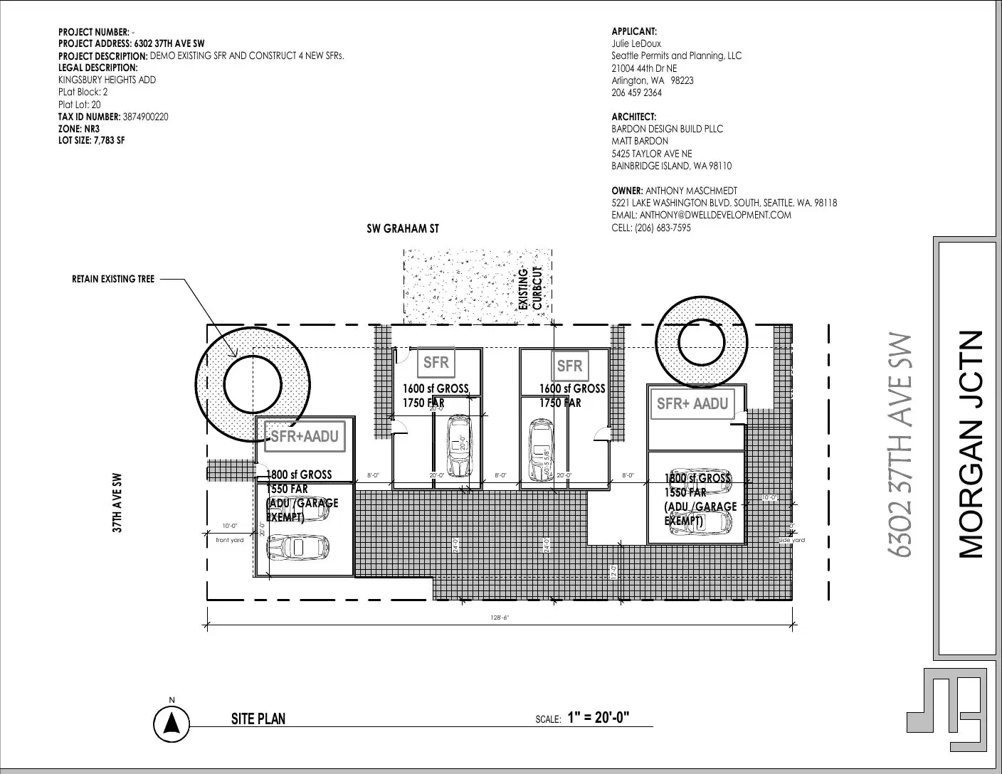 Site plan for 3617 SW Graham St