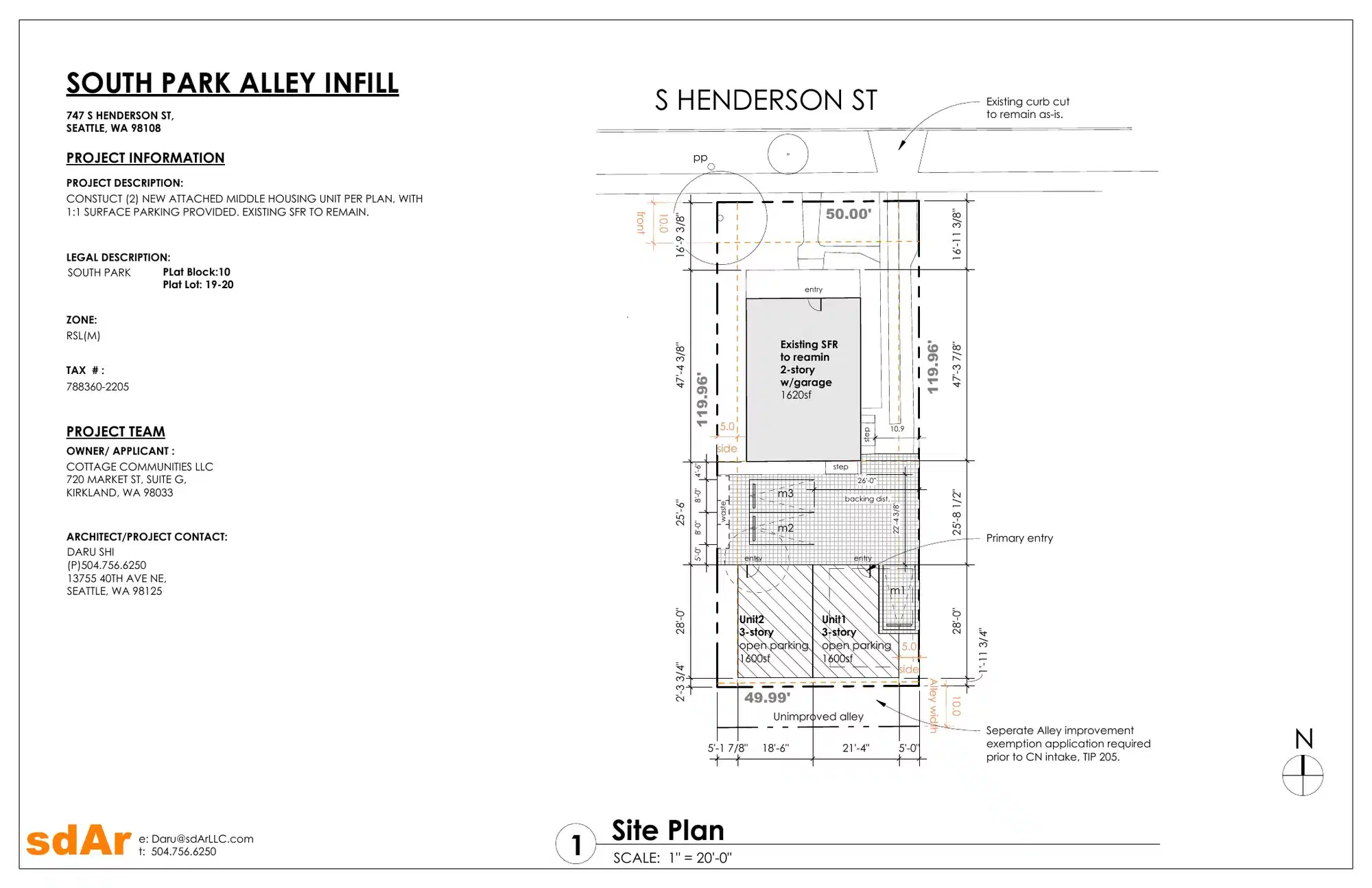 Site plan for 747 B S Henderson St