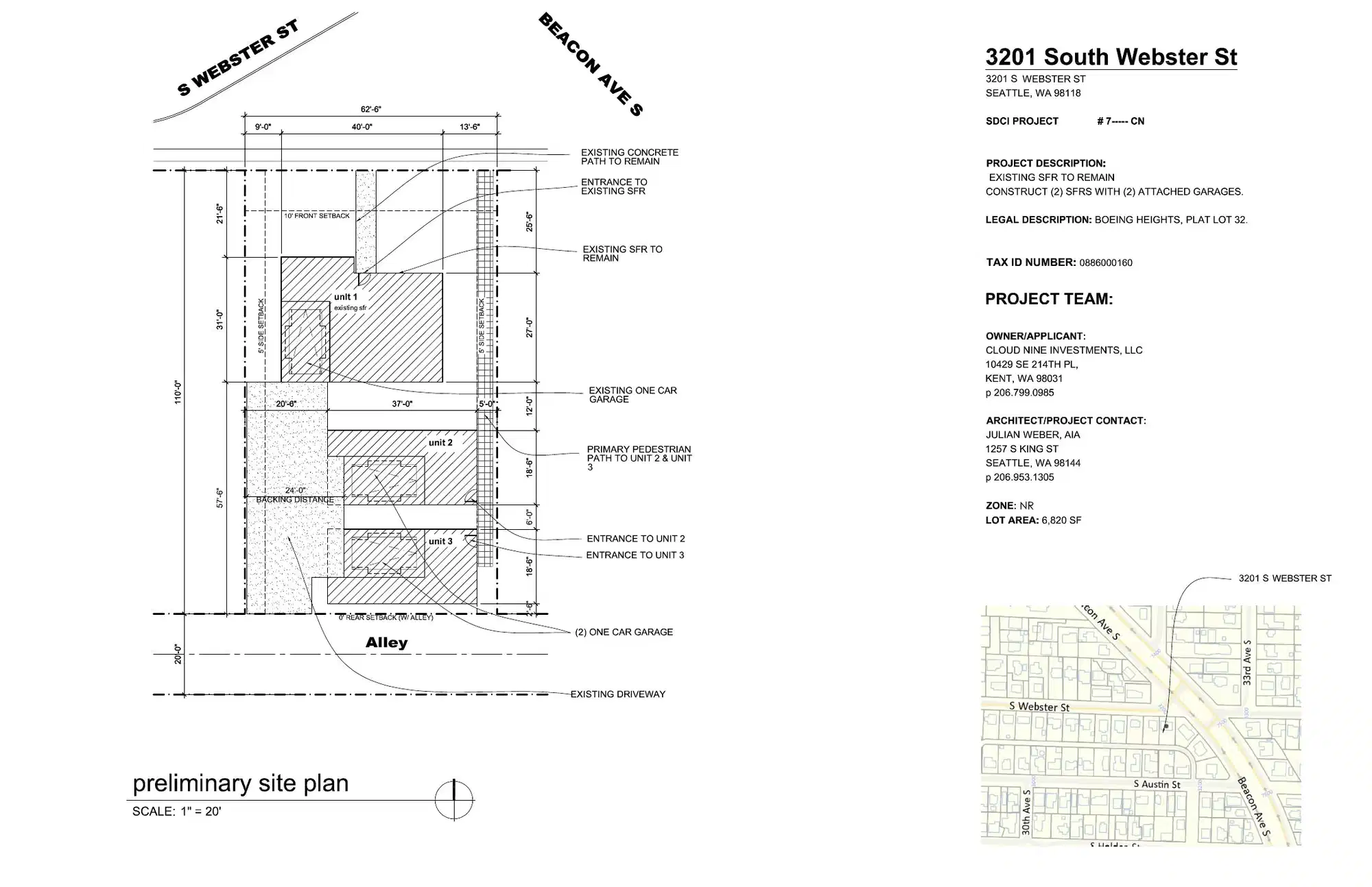 Site plan for 3197 S Webster St