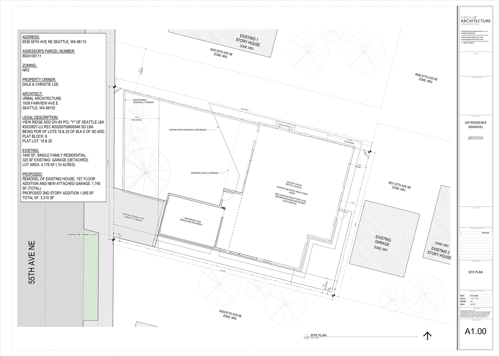 Site plan for 6536 55th Ave NE