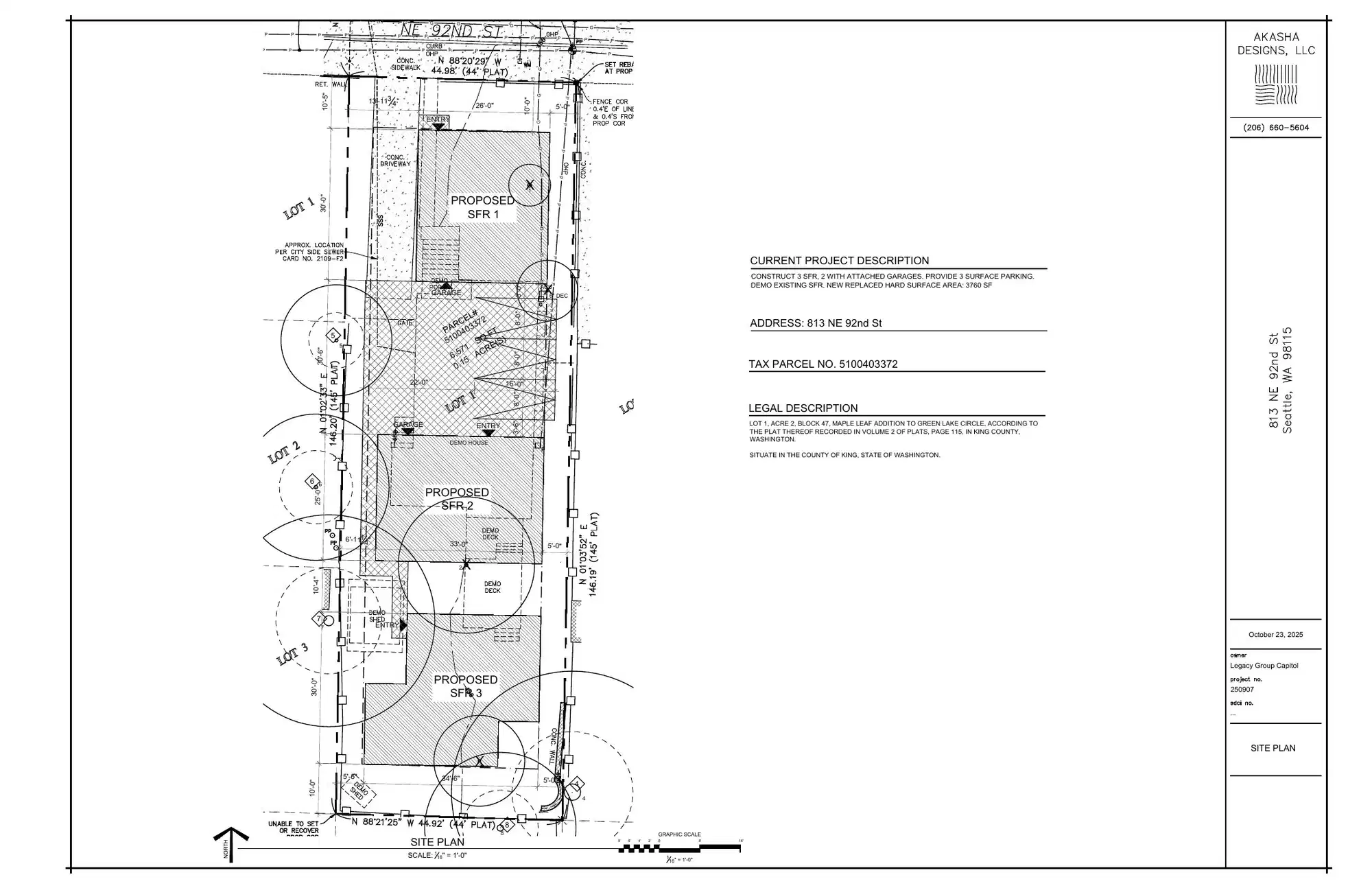 Site plan for 809 NE 92nd St