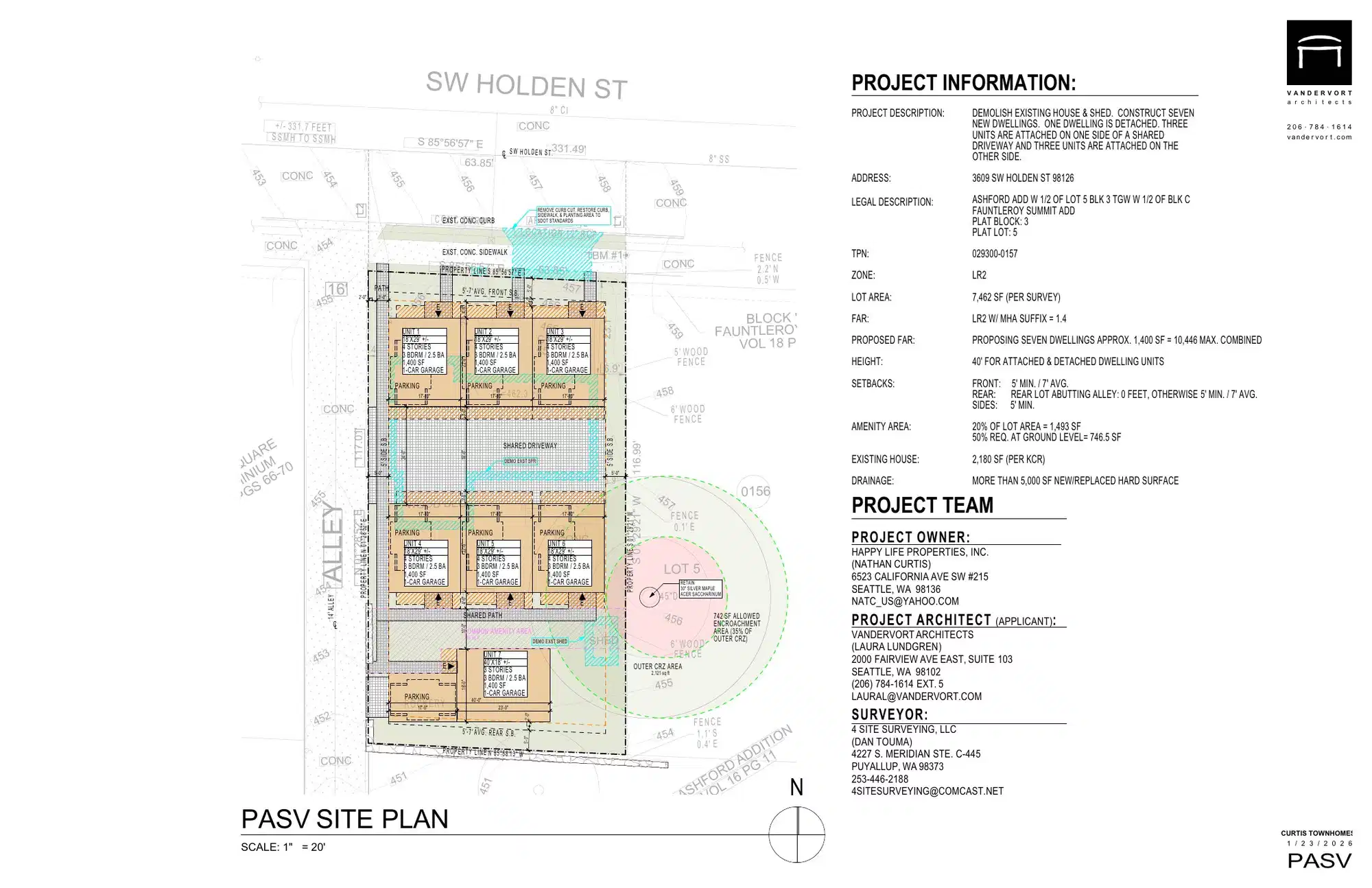 Site plan for 3611 SW Holden St