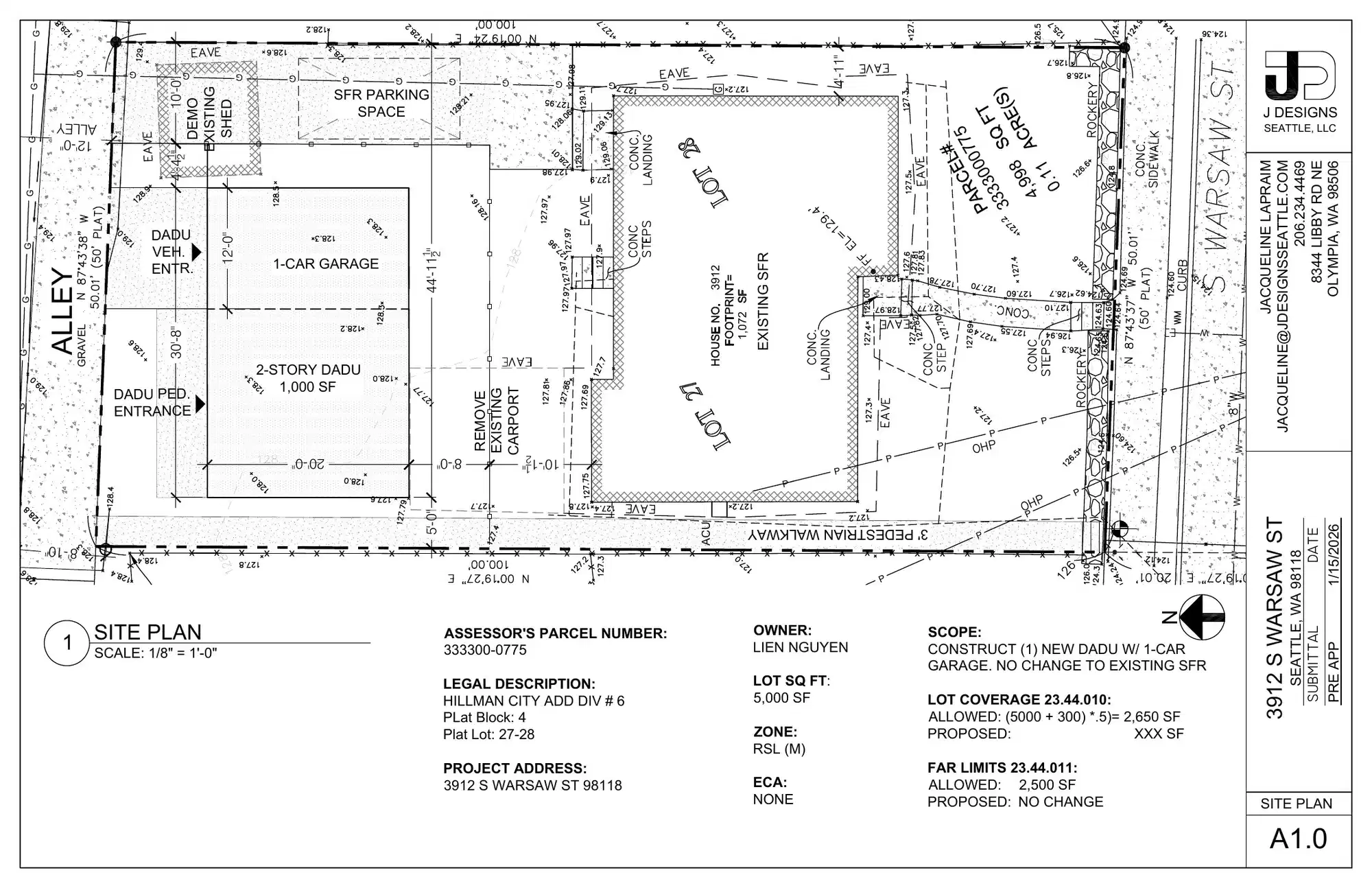 Site plan for 3912 S Warsaw St