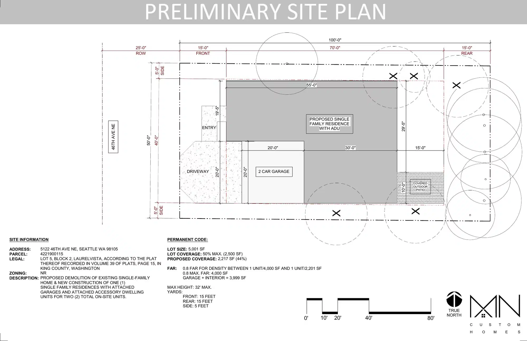 Site plan for 5122 46th Ave NE