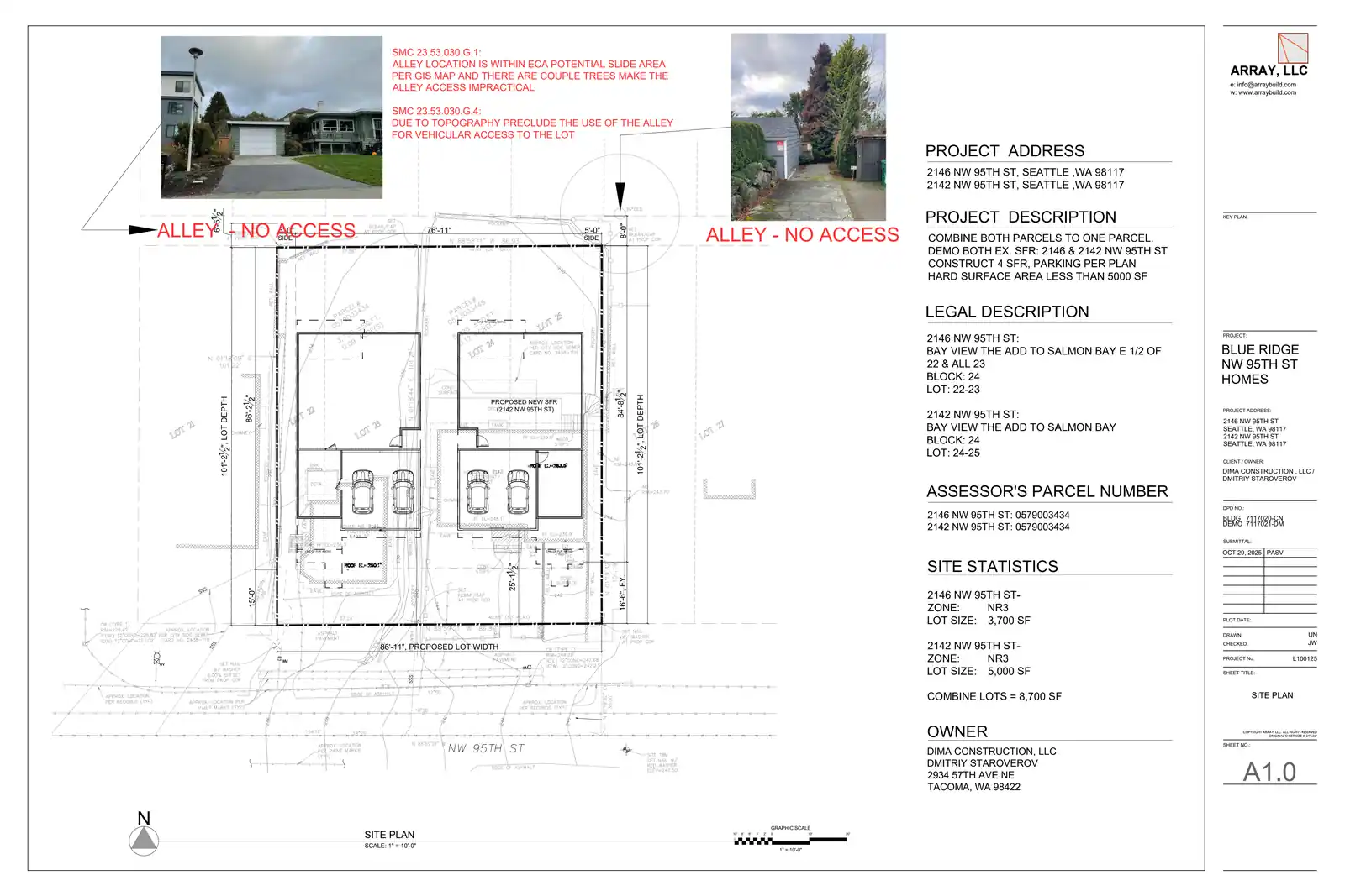 Site plan for 2146 NW 95th St