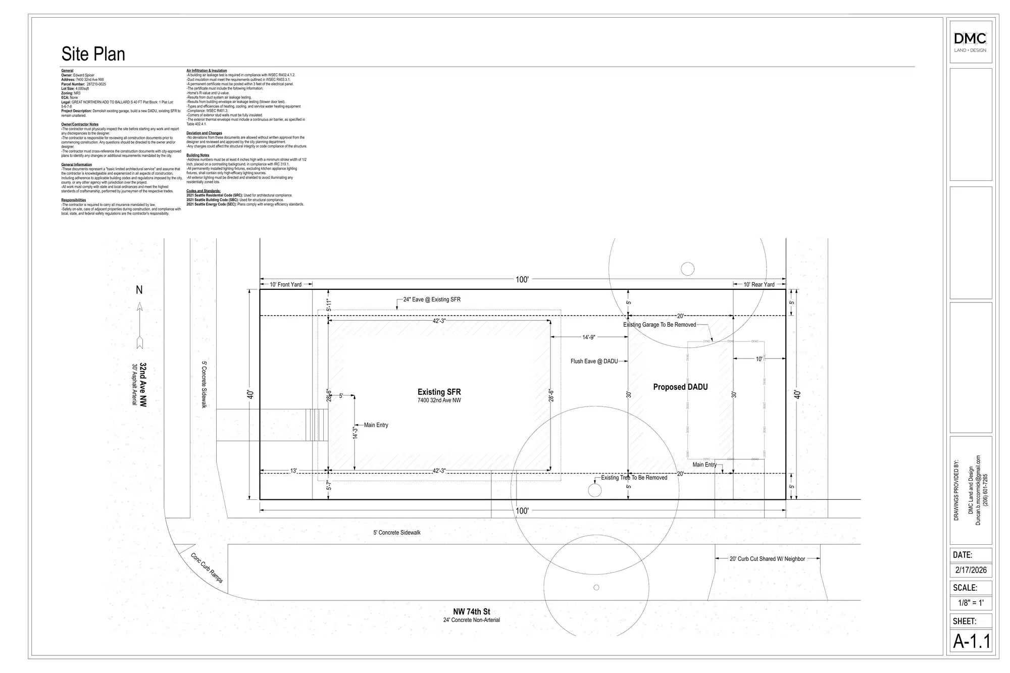 Site plan for 3054 NW 74th St