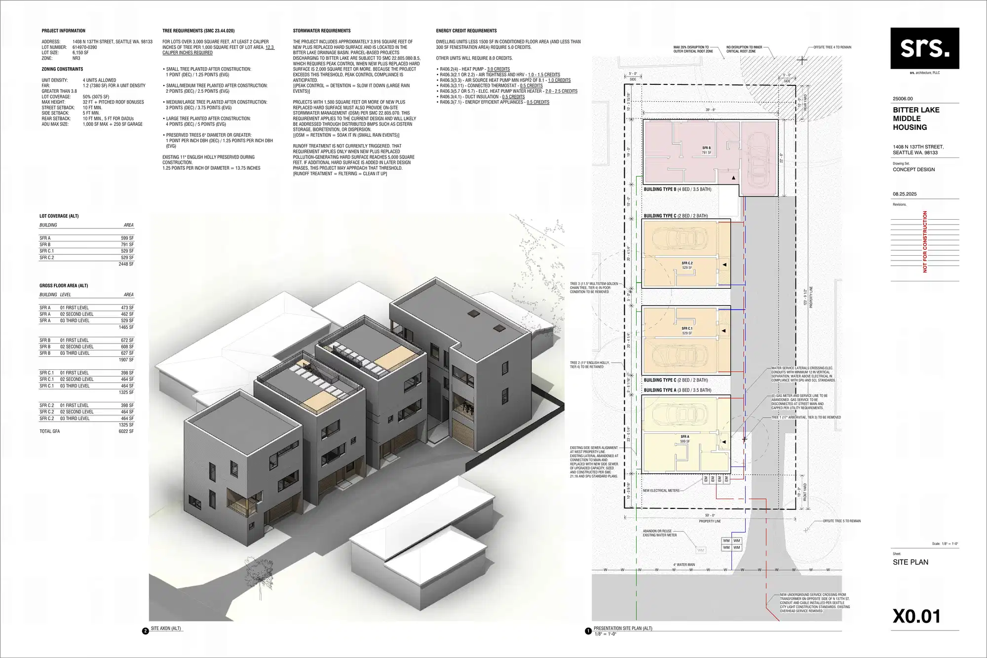 Site plan for 1412 N 137th St
