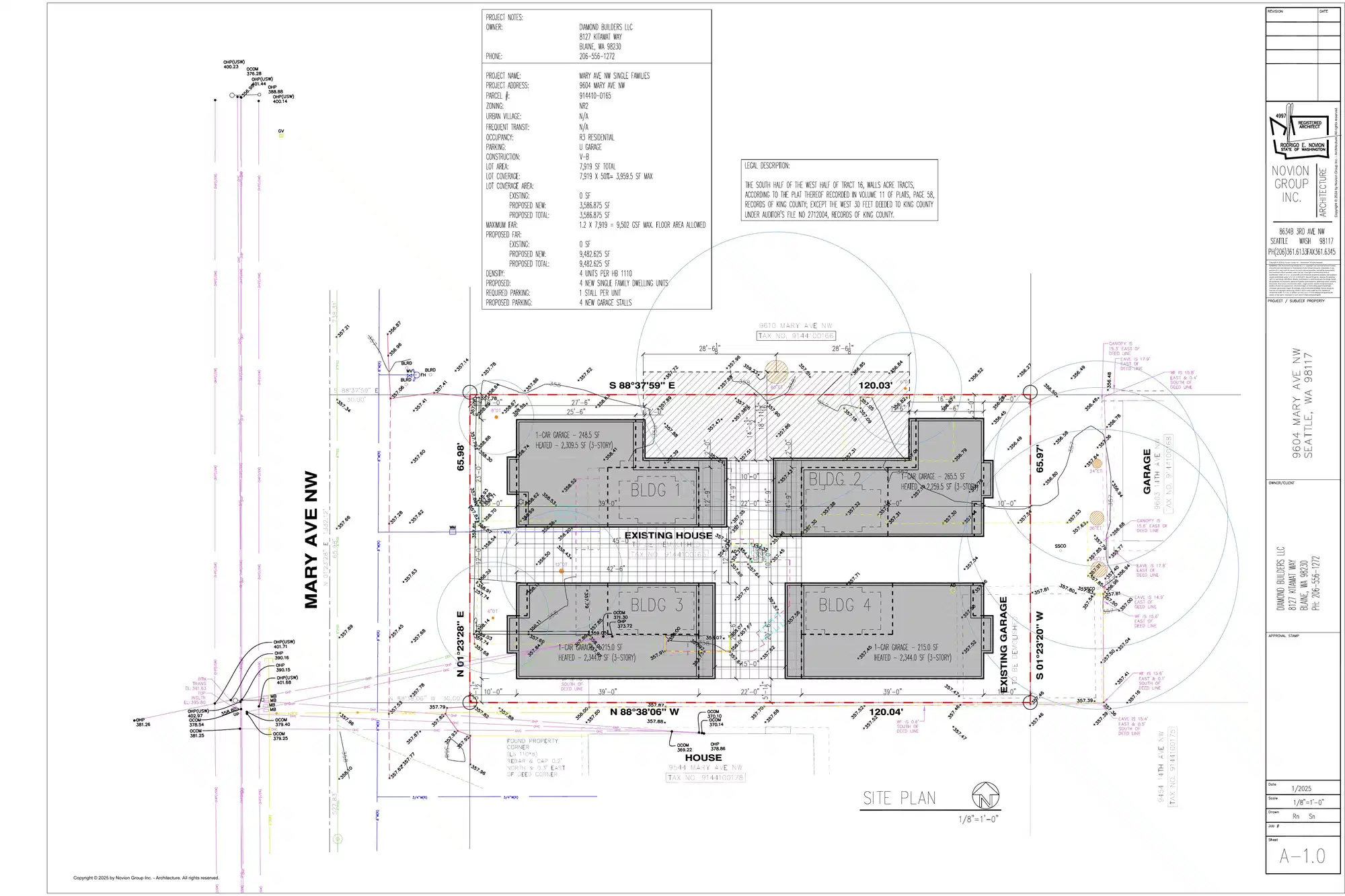 Site plan for 9604 Mary Ave NW