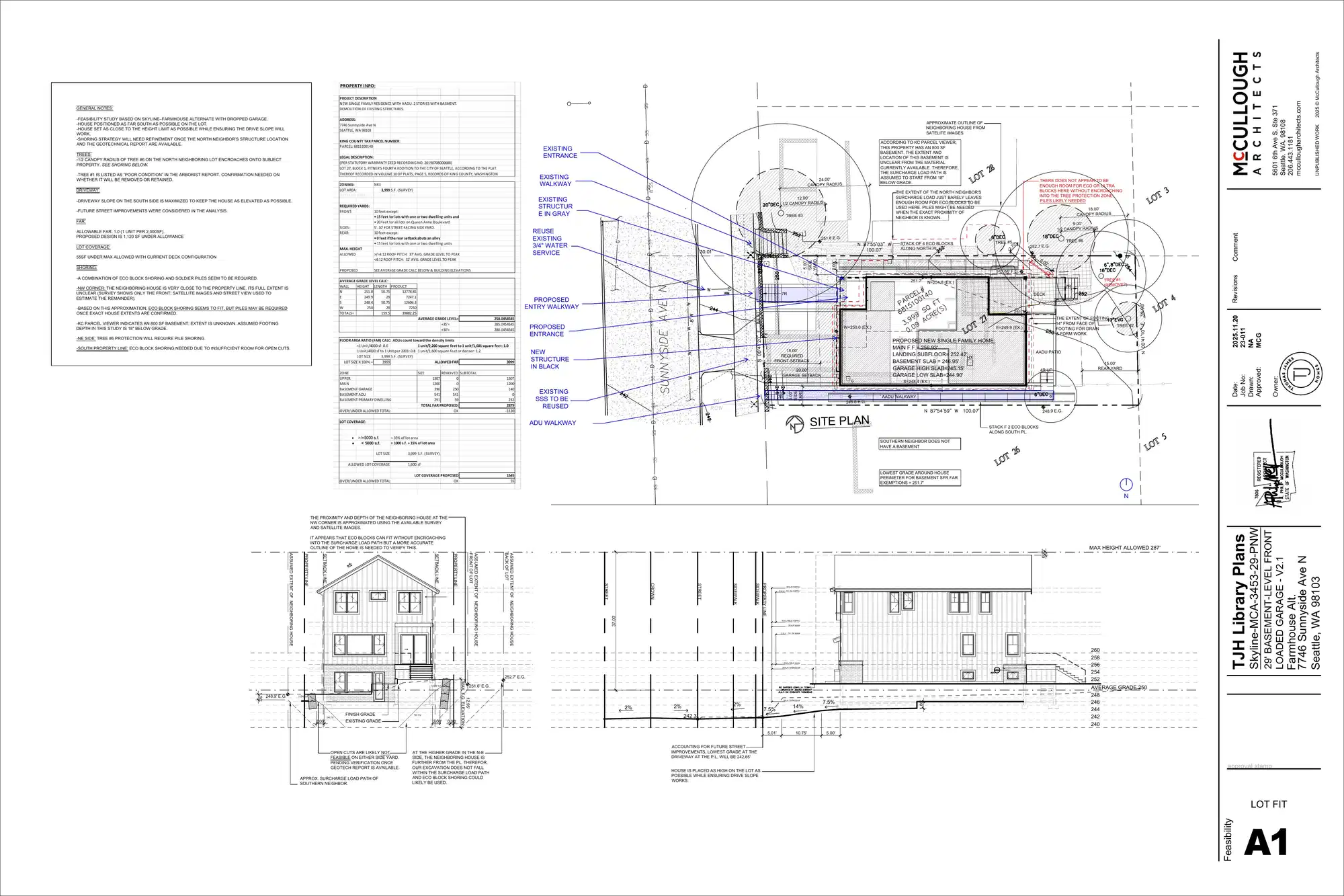 Site plan for 7746 Sunnyside Ave N