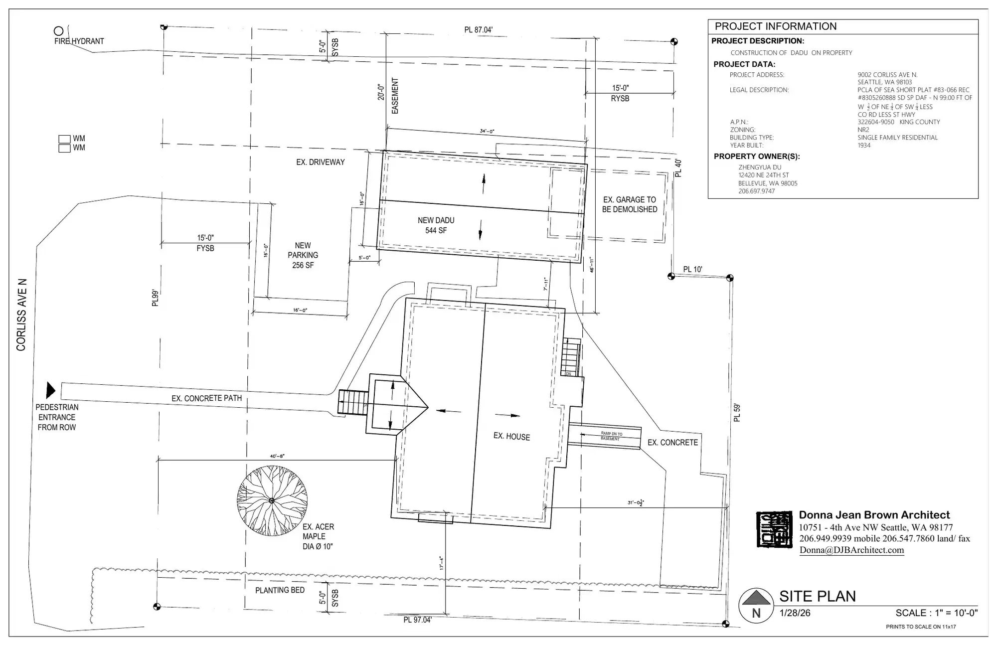 Site plan for 9004 Corliss Ave N