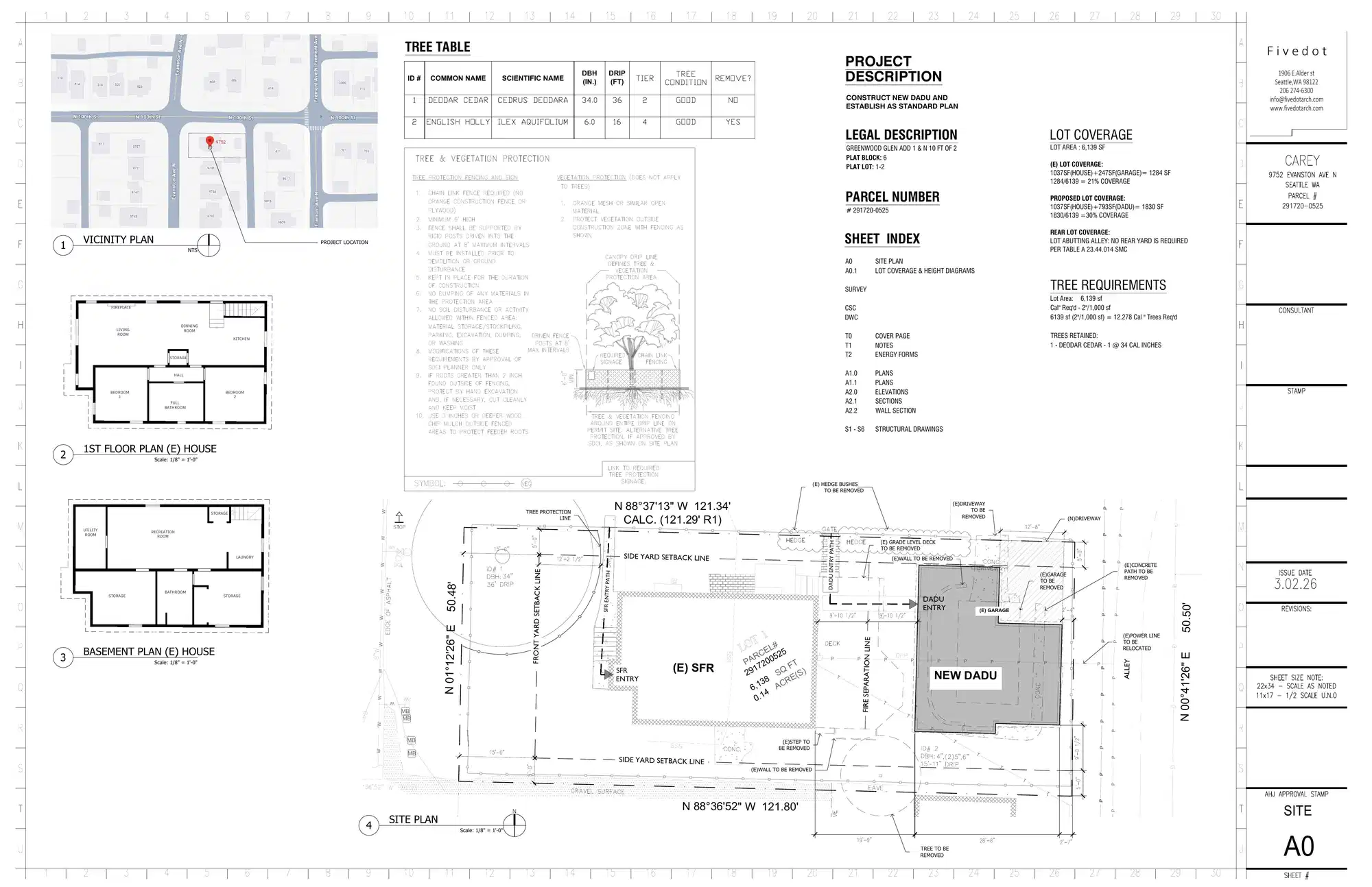 Site plan for 605 N 100th St