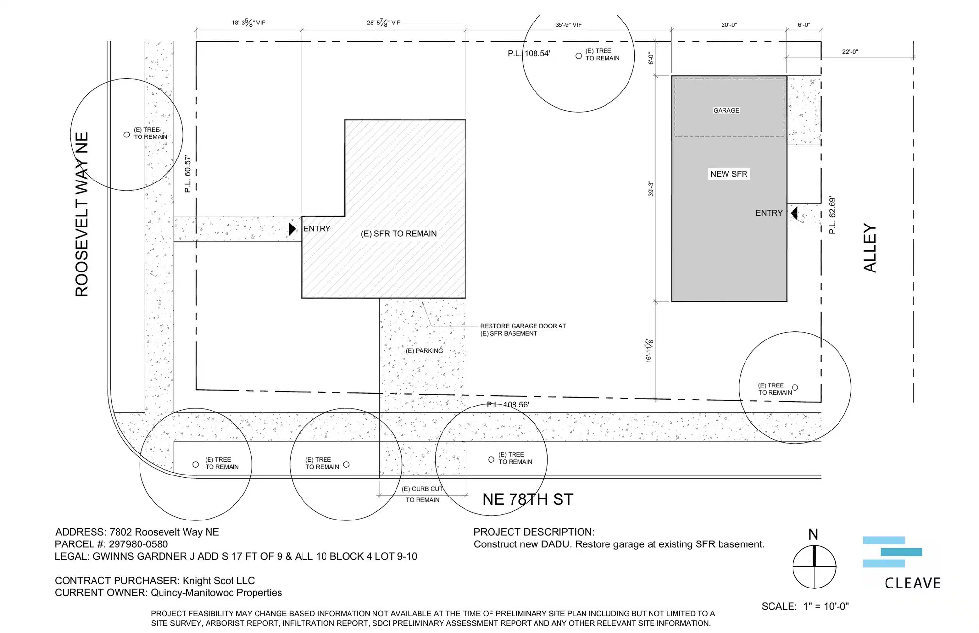 Site plan for 1010 NE 78th St