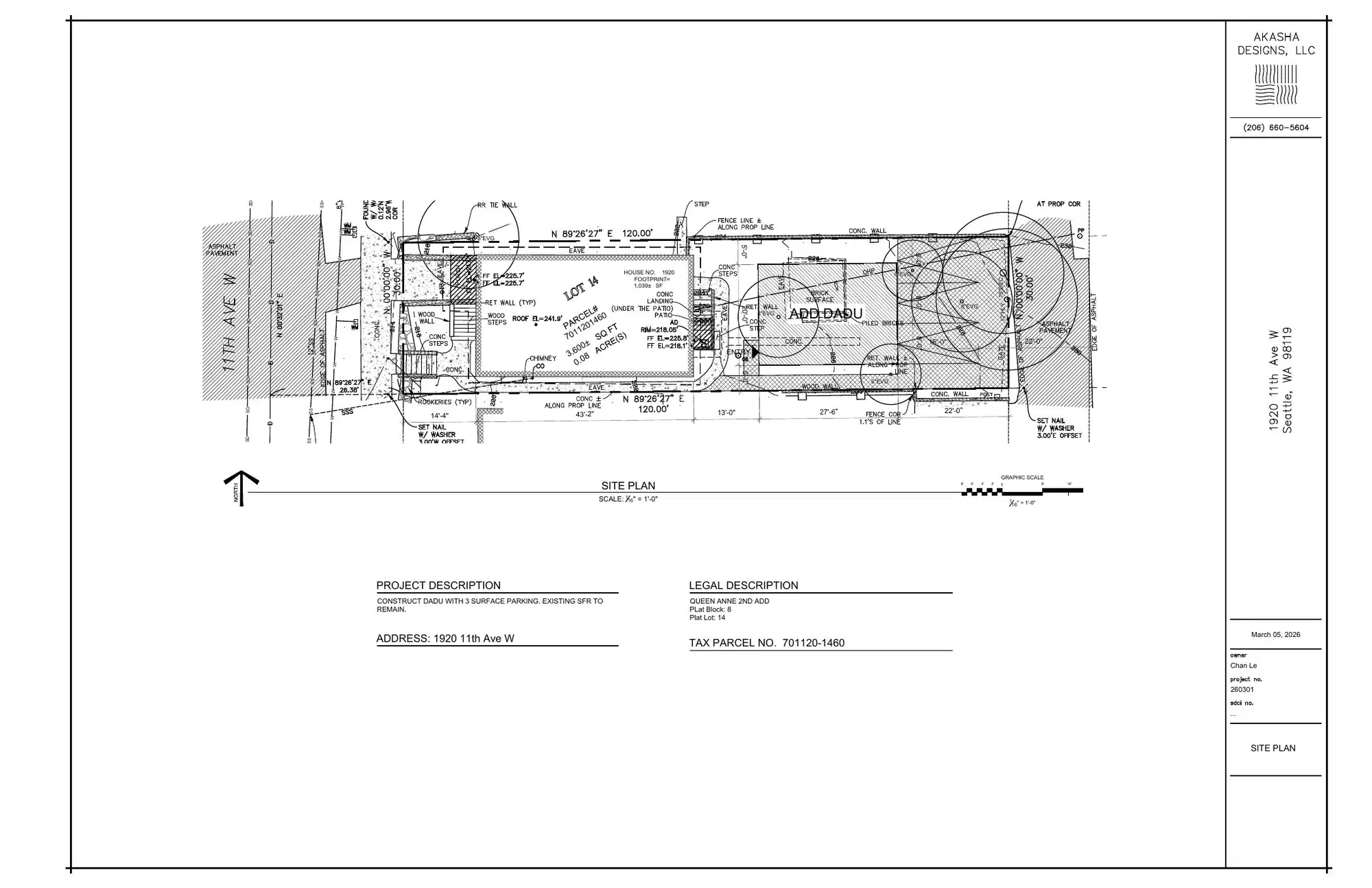 Site plan for 1920 11th Ave W