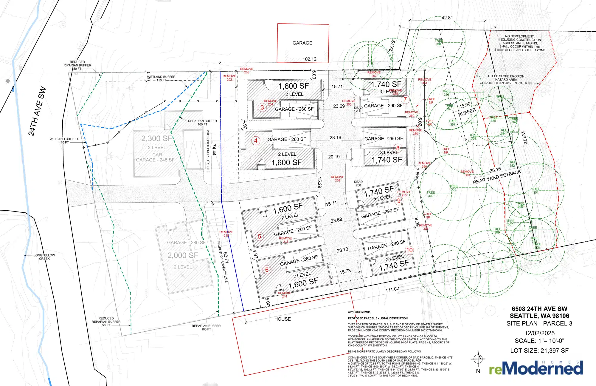 Site plan for 6508 24th Ave SW