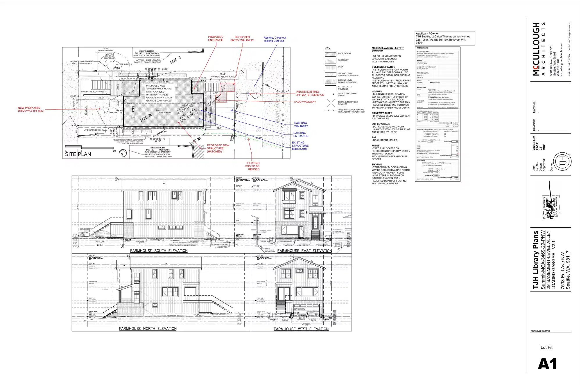 Site plan for 7533 Earl Ave NW